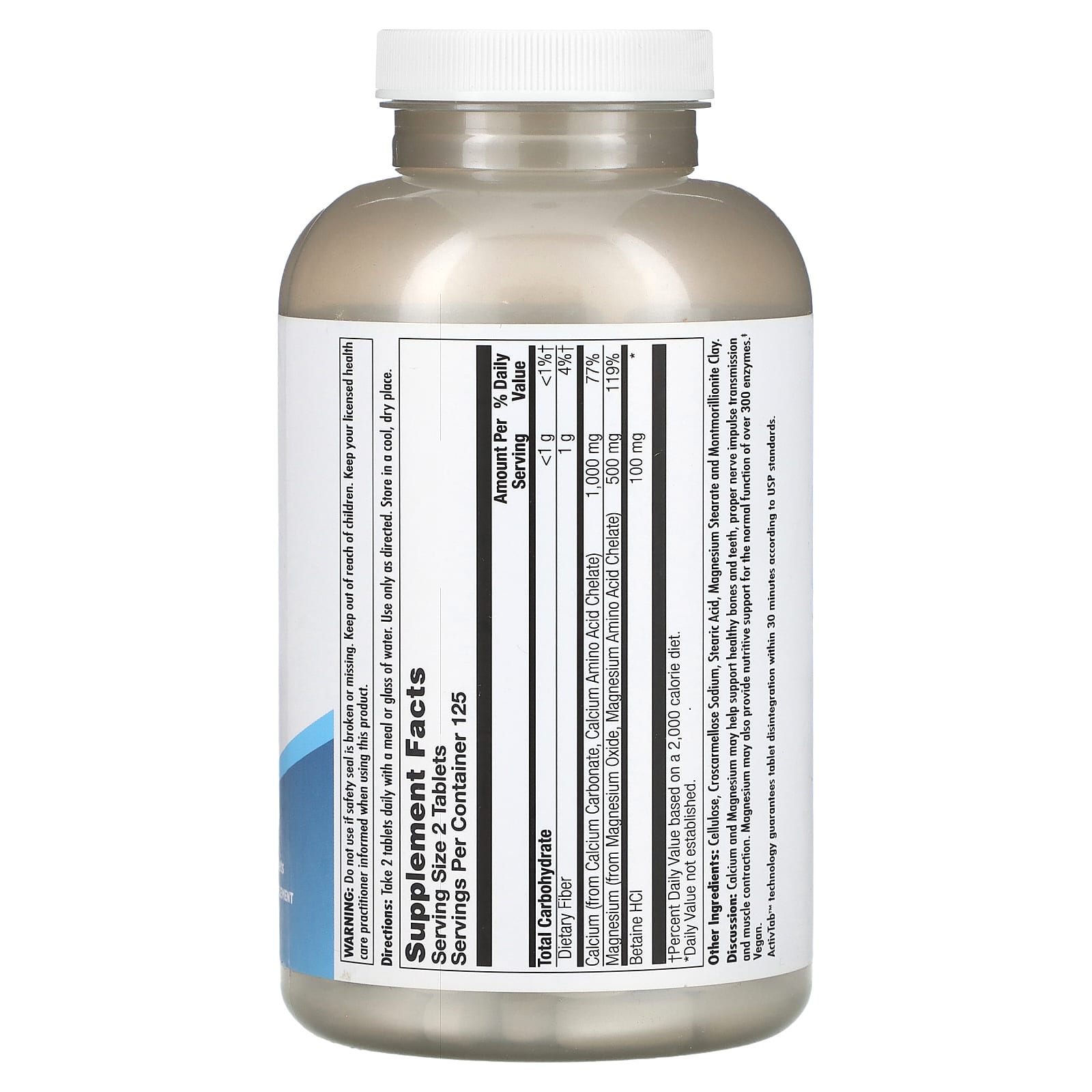 KAL Calcium Magnesium Extra Strength - Strong Bone Support, Non GMO - Image 2