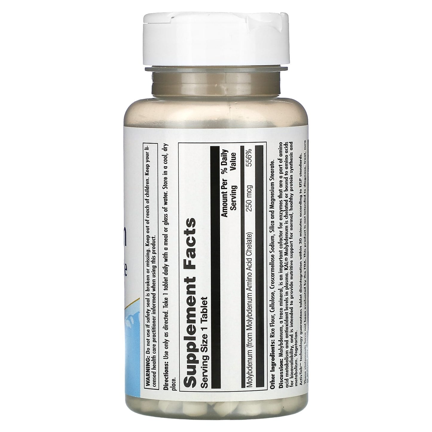 Molybdenum Amino Acid Chelate Supplement - 100 Tablets by KAL - Image 2