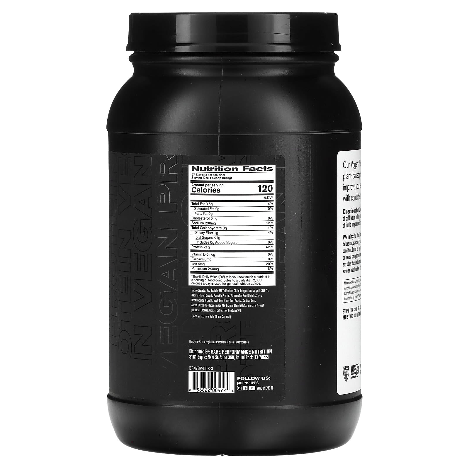 Best Vegan Protein Powder for Recovery & Muscle Building - BPN - Image 2