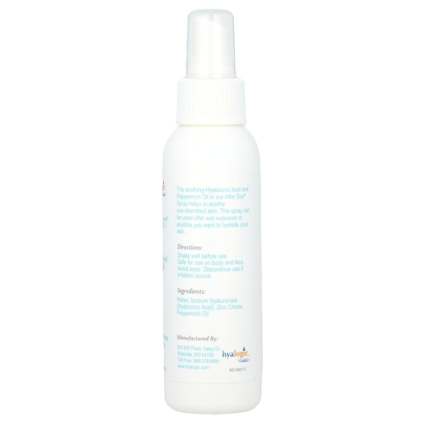 Hyalogic After Sun Spray with Hyaluronic Acid &amp; Peppermint Oil, 4 fl oz (118 ml) - Image 2