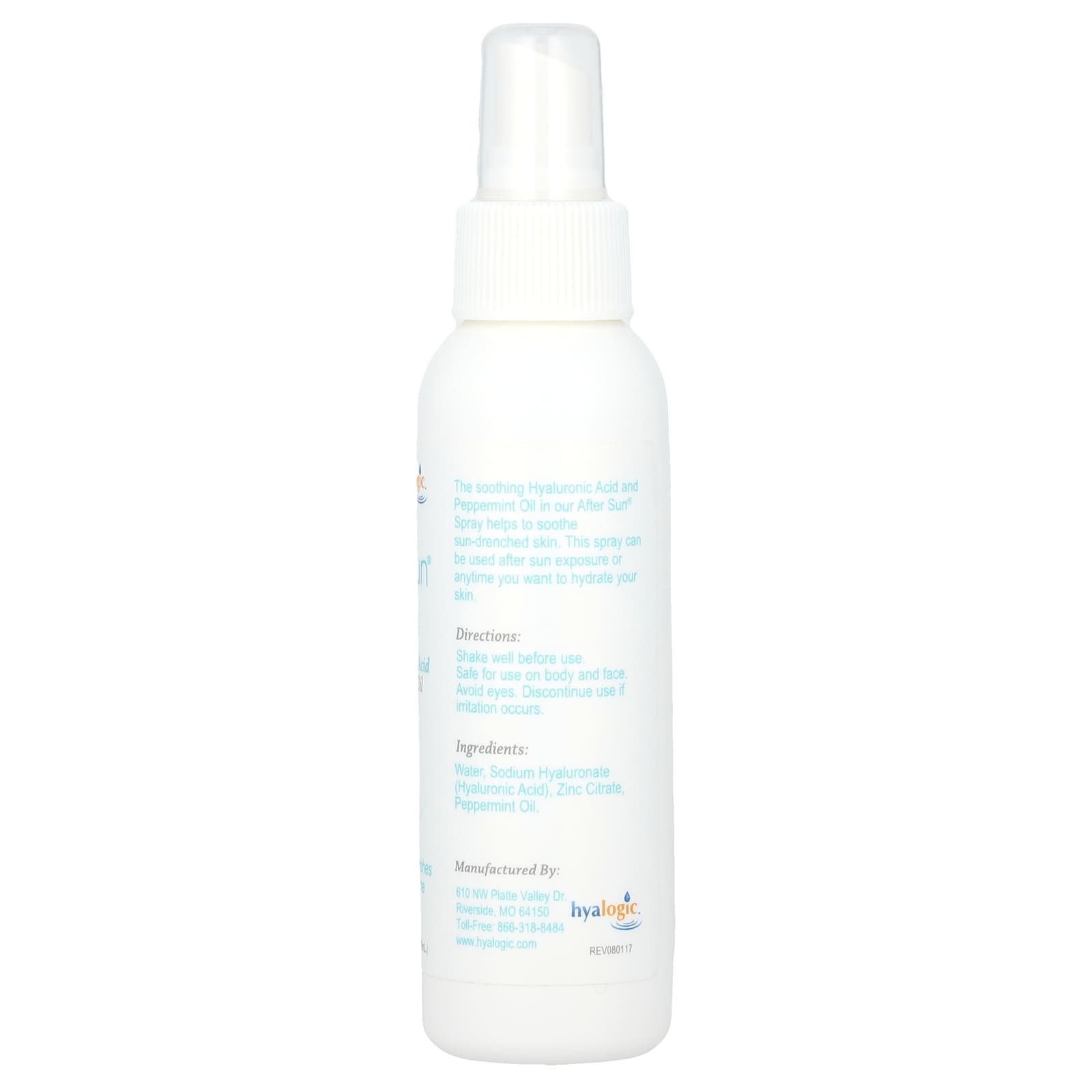 Hyalogic After Sun Spray with Hyaluronic Acid &amp; Peppermint Oil, 4 fl oz (118 ml) - Image 2