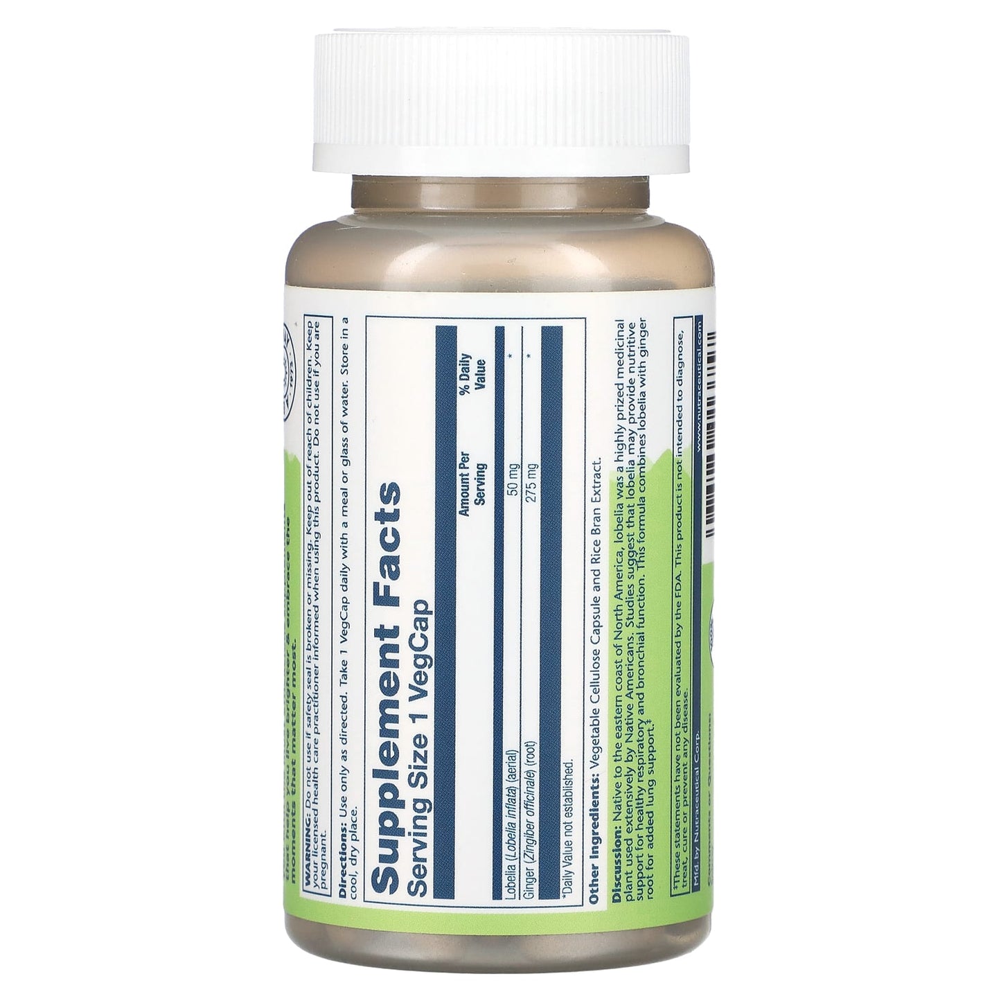 Solaray, True Herbs Lobelia, 100 VegCaps - Image 2