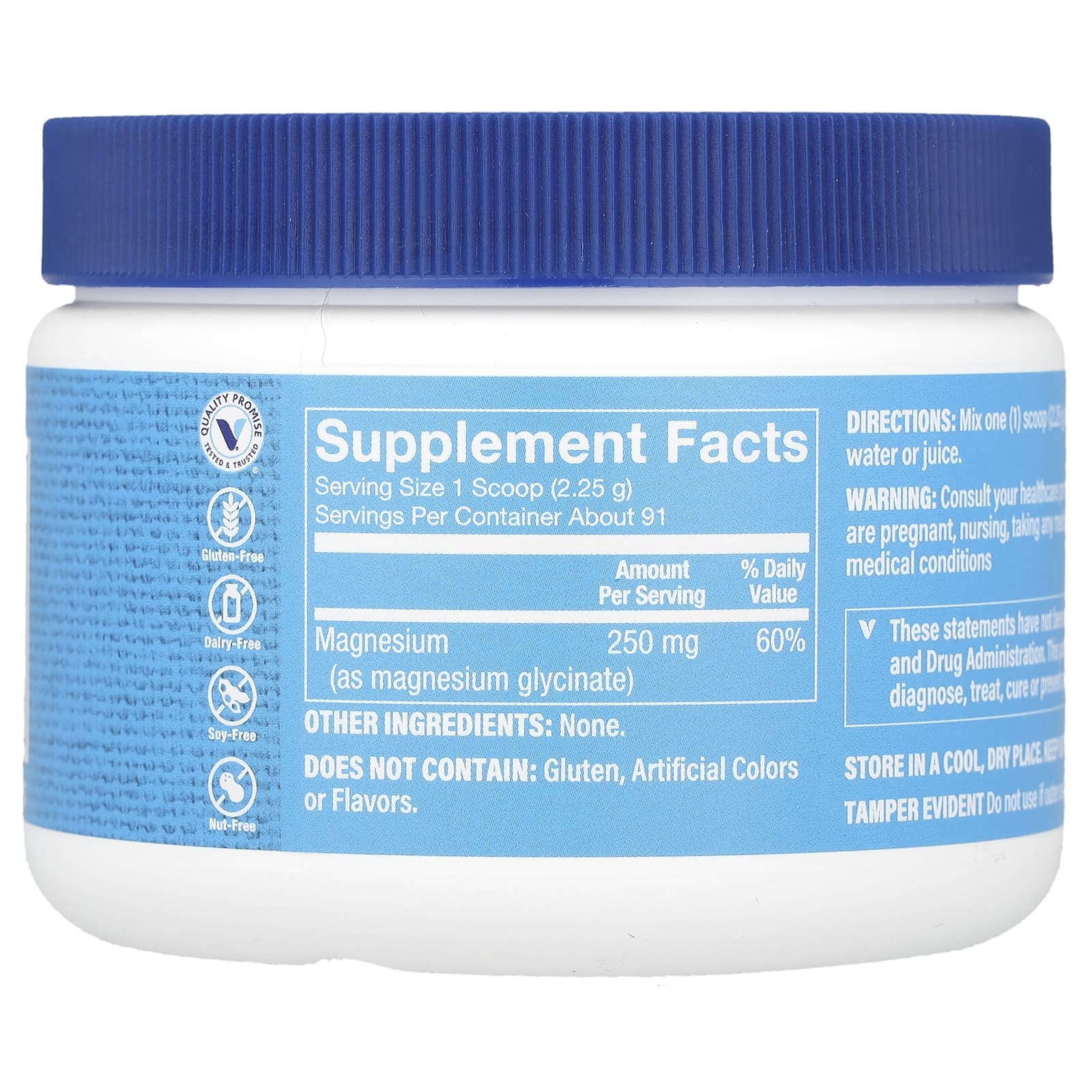 The Vitamin Shoppe, Magnesium Glycinate Powder, Unflavored, 7.23 oz (205 g)
