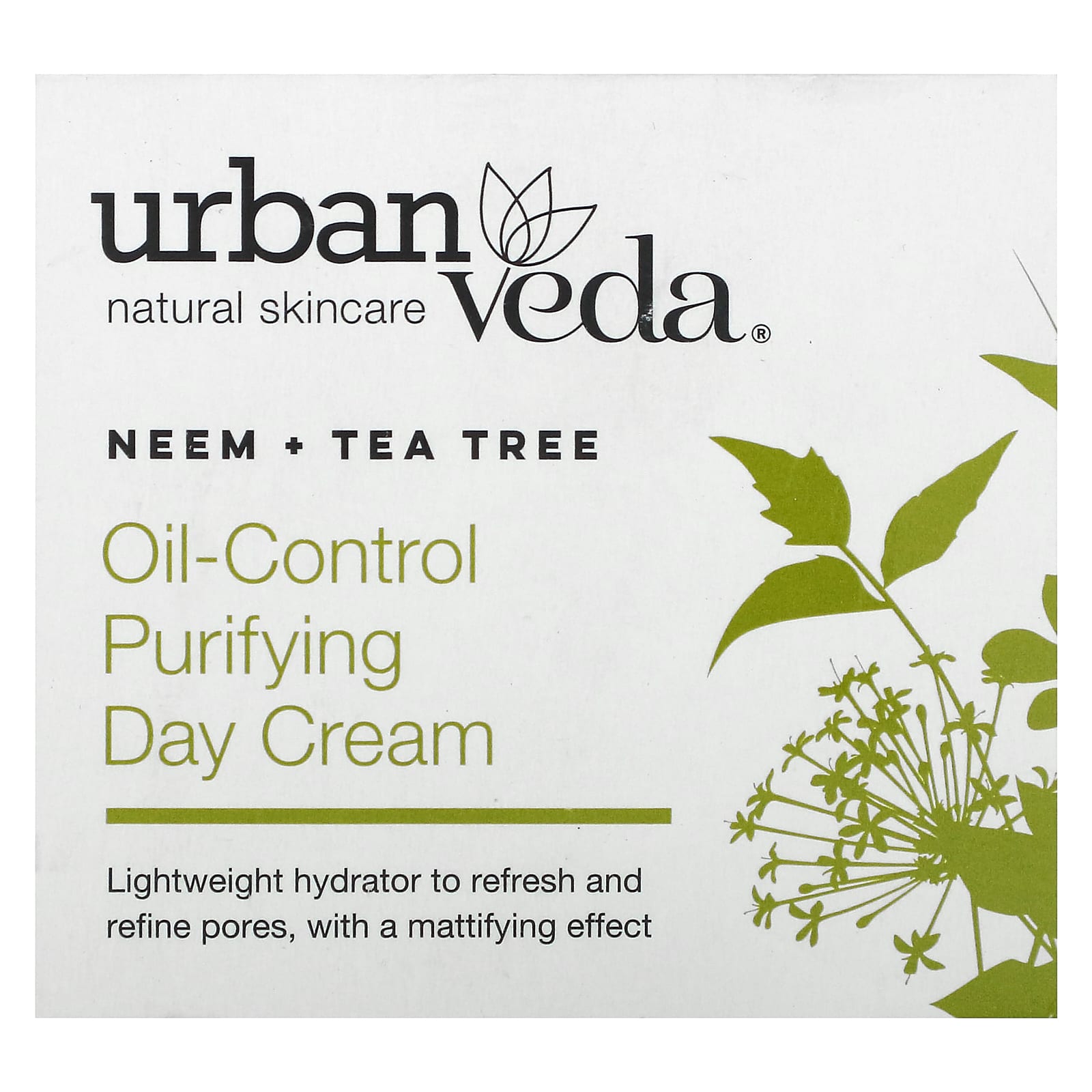 Urban Veda, Oil-Control Purifying Day Cream, Neem + Tea Tree, 1.7 fl oz (50 ml) - Image 2