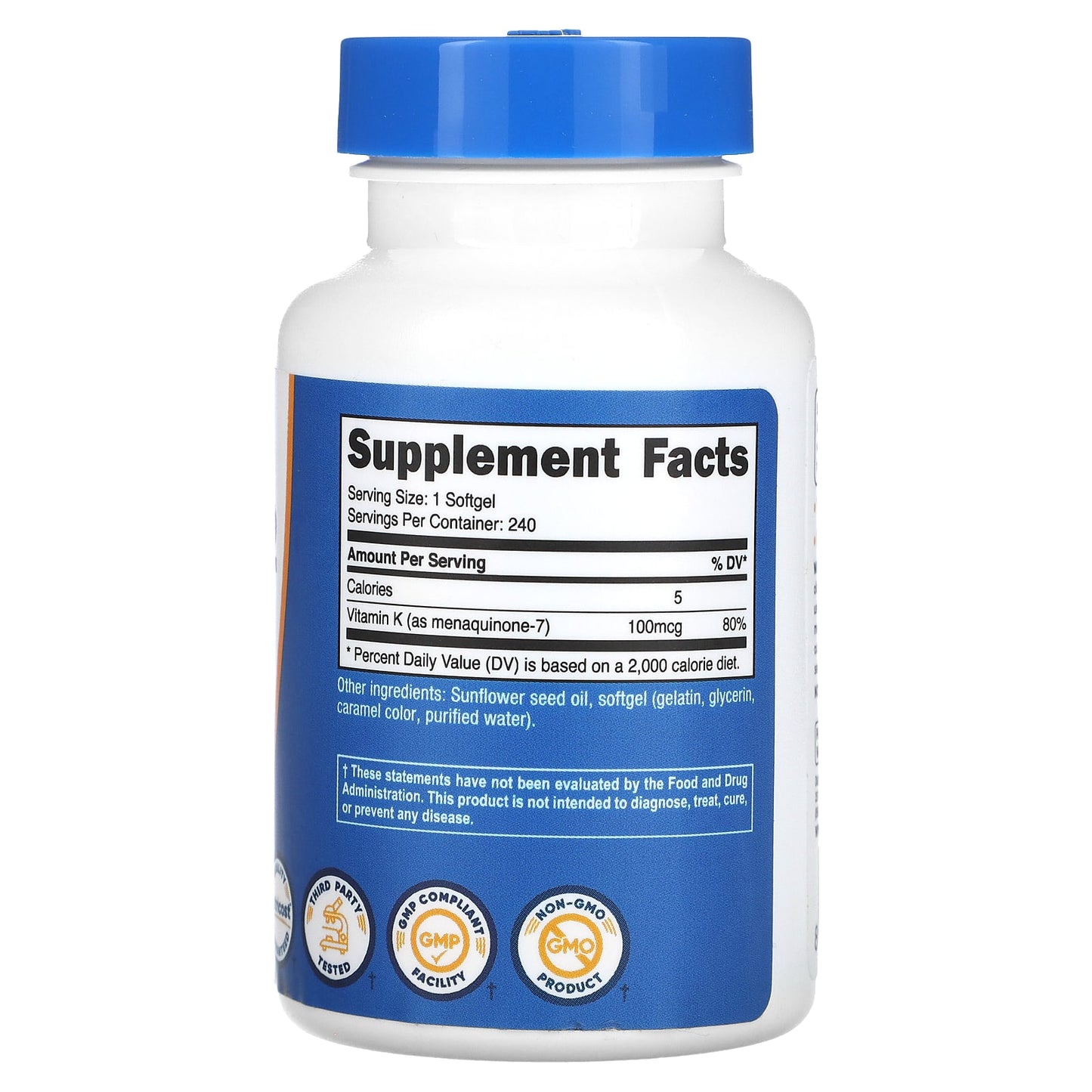 Nutricost, Vitamin K2, 100 mcg, 240 Softgels - Image 2