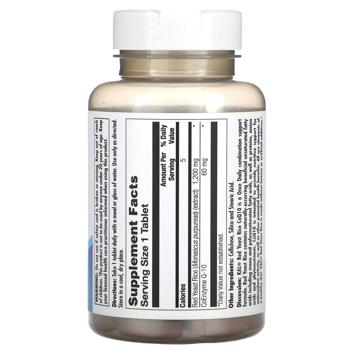 KAL, Red Yeast Rice, CoQ-10, 1,200 mg/ 60 mg, 30 Tablets - Image 2