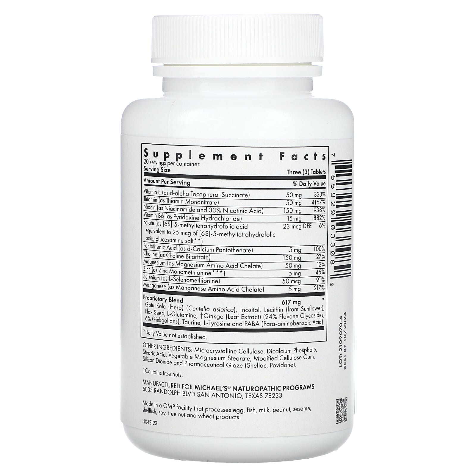 Michael's Health, Memory Factors, 60 Vegetarian Tablets - Image 2