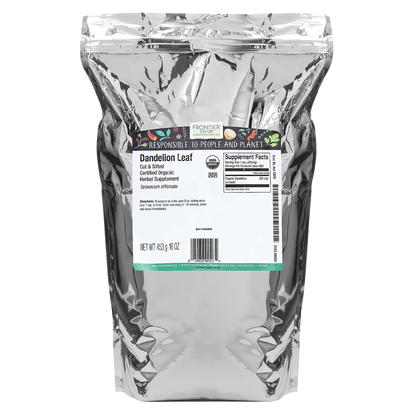 Organic Dandelion Leaf Tea - Frontier Co-op, 16 oz - Image 2