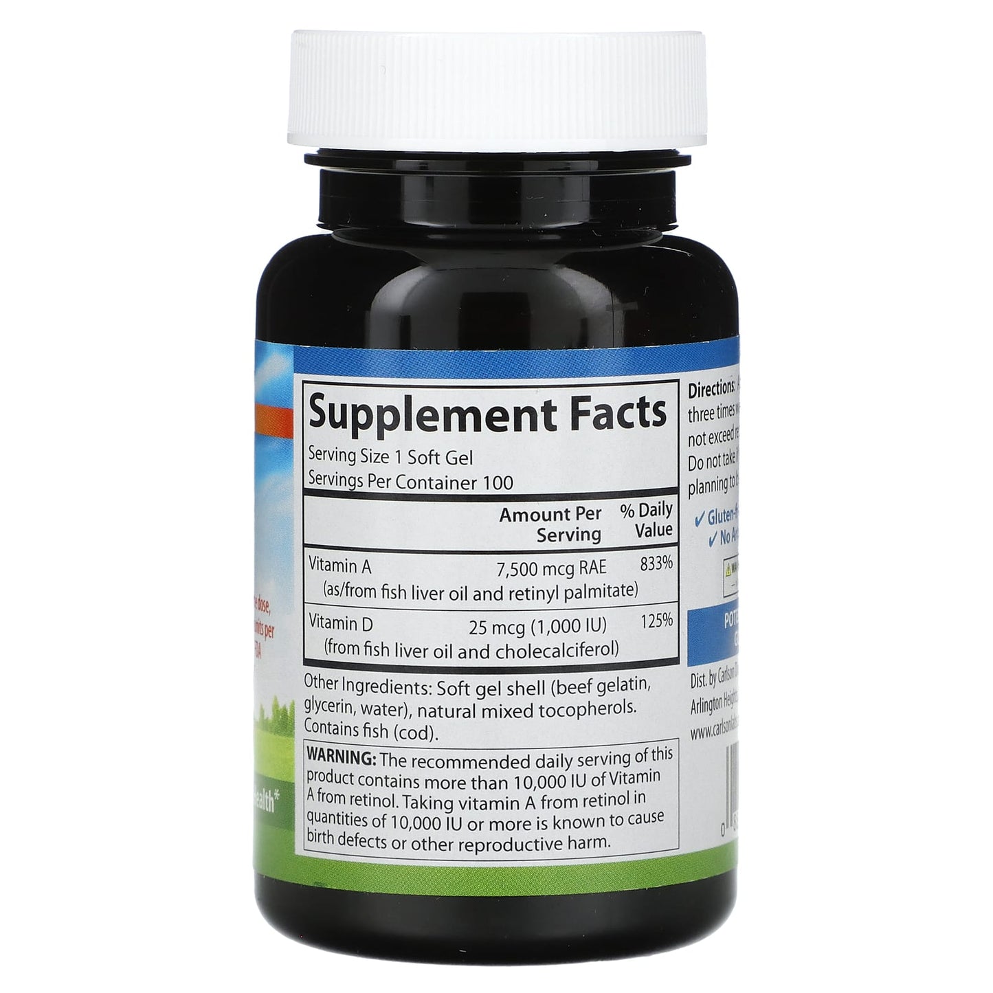 Carlson Vitamin A & D Supplements for Vision, Immune & Skin Health - Image 2