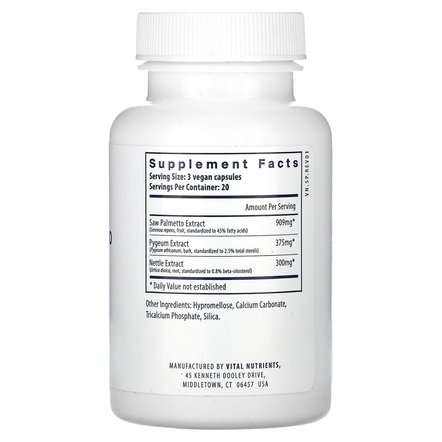 Vital Nutrients, Saw Palmetto Pygeum Nettle Root, 60 Vegan Capsules - Image 2