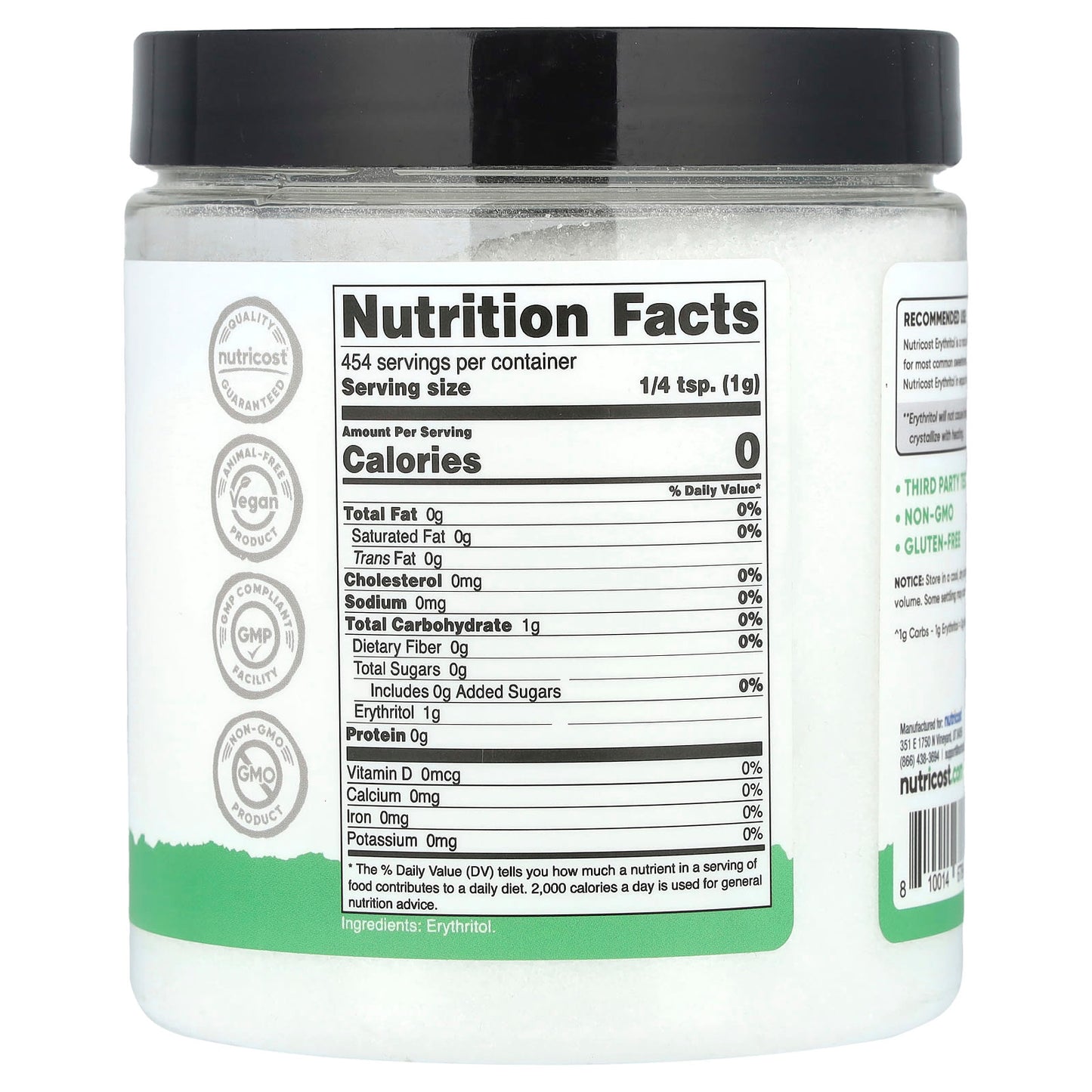 Nutricost, Pantry, Erythritol, 16 oz (454 g) - Image 2
