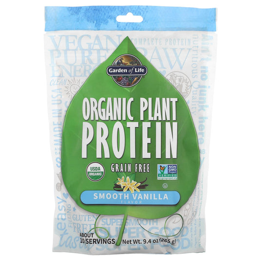 Organic Plant-Based Protein Powder by Garden of Life, Smooth Vanilla - Image 1