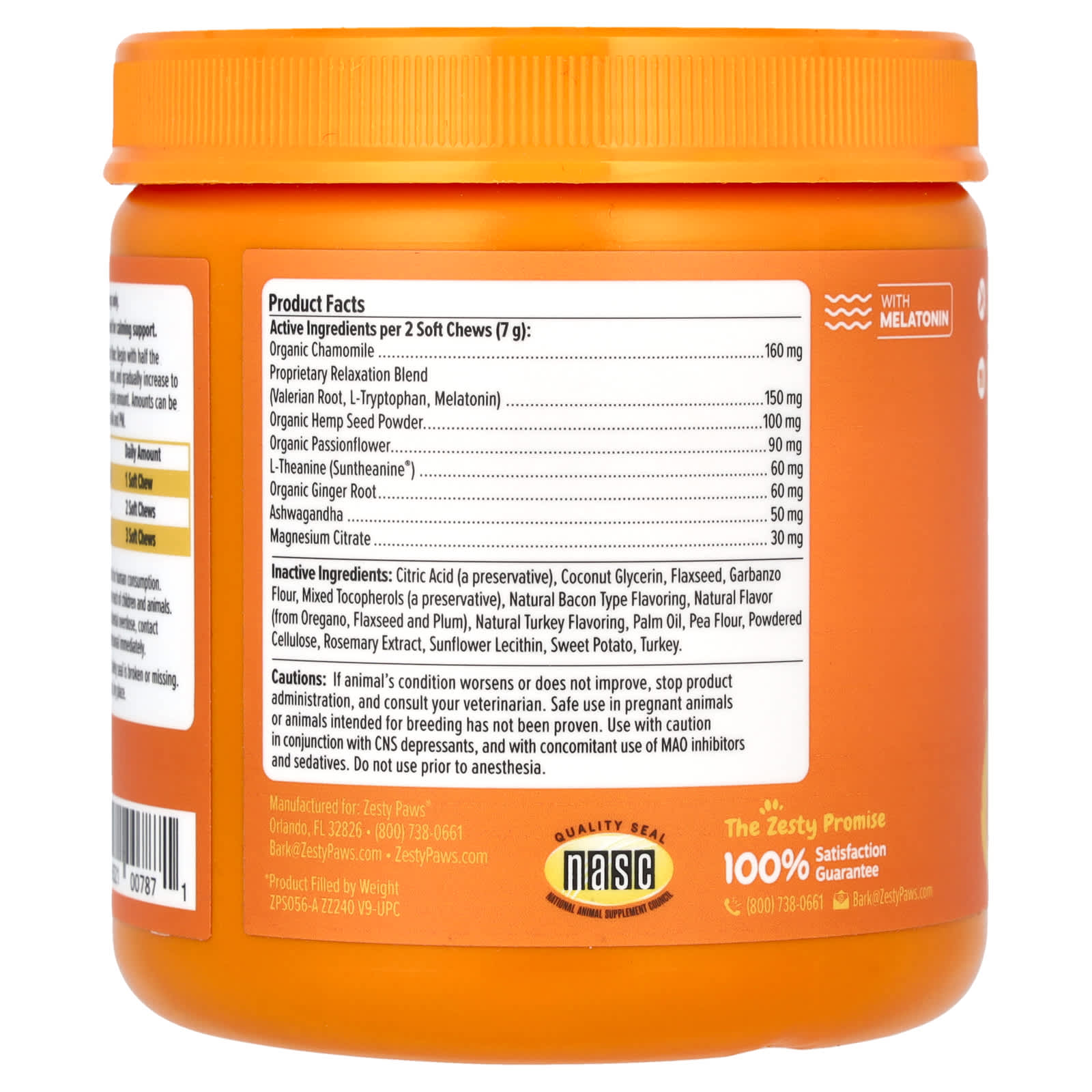 Zesty Paws, Advanced Calming Bites, For Dogs, All Ages, Turkey Flavor, 90 Soft Chews, 11.1 oz (315 g) - Image 2