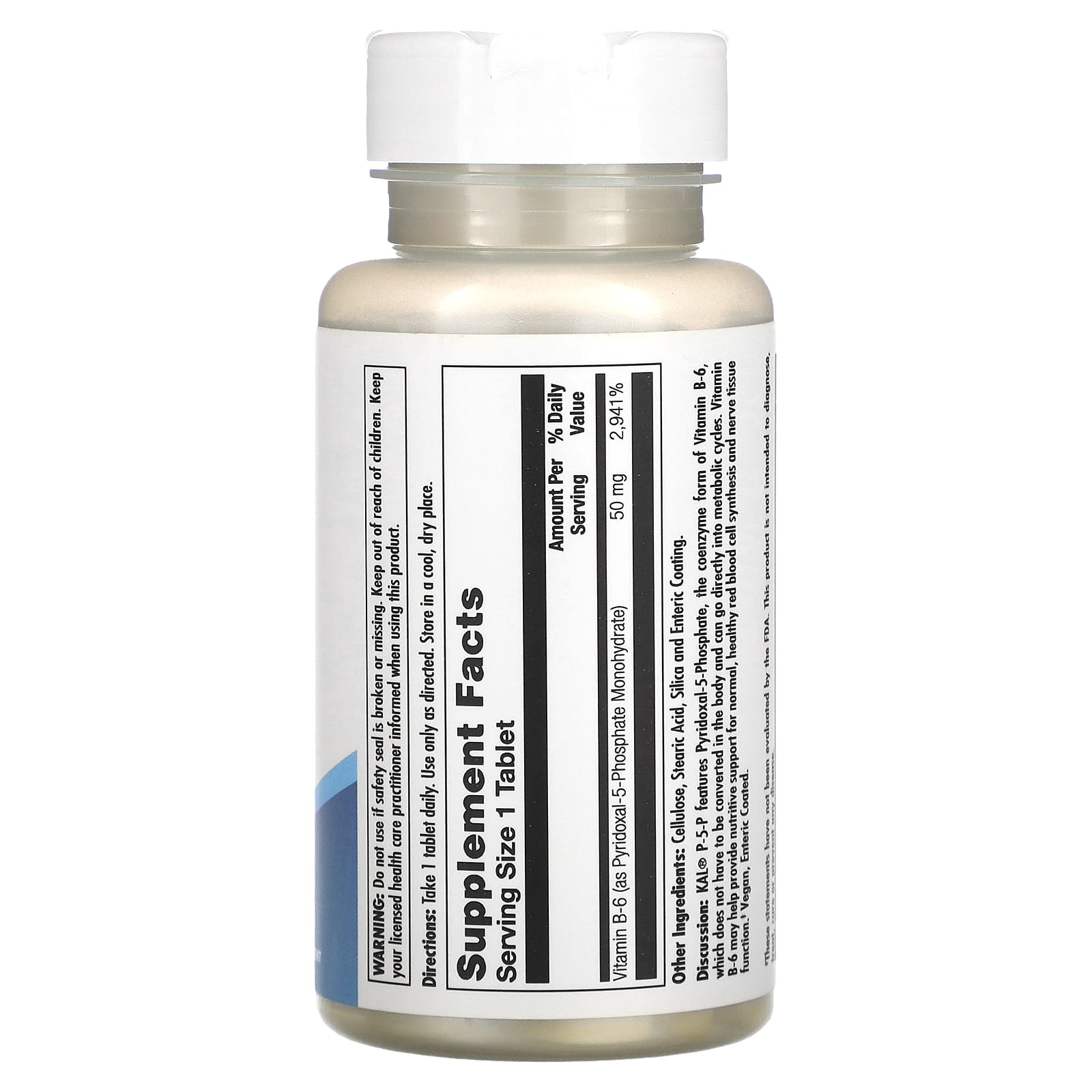 KAL P-5-P 50mg, 50 Tablets - Daily Nervous System Support - Image 2