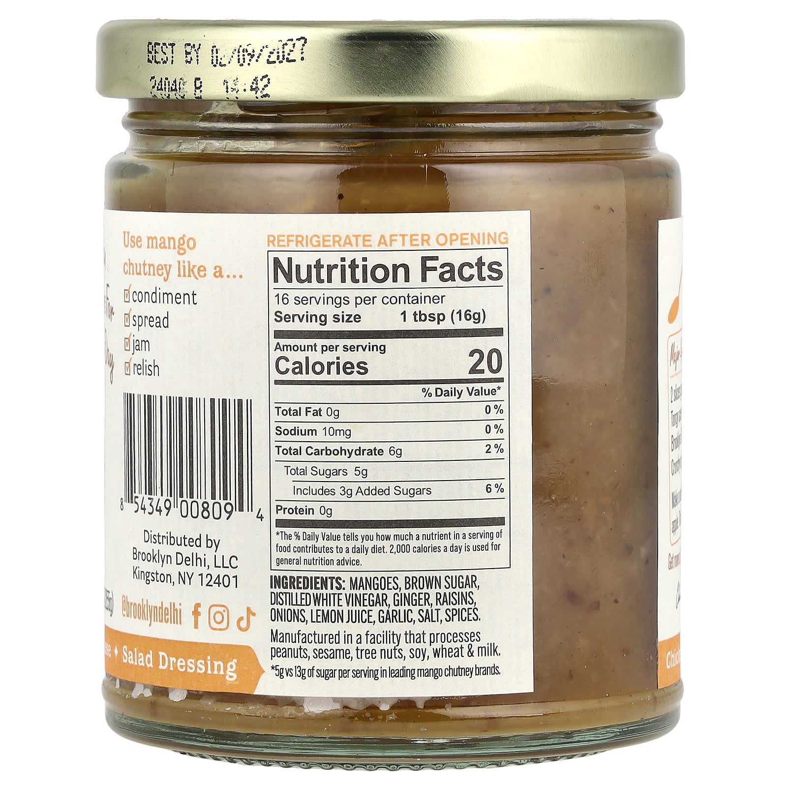 Delicious Mango Chutney by Brooklyn Delhi, 9 oz - Image 2