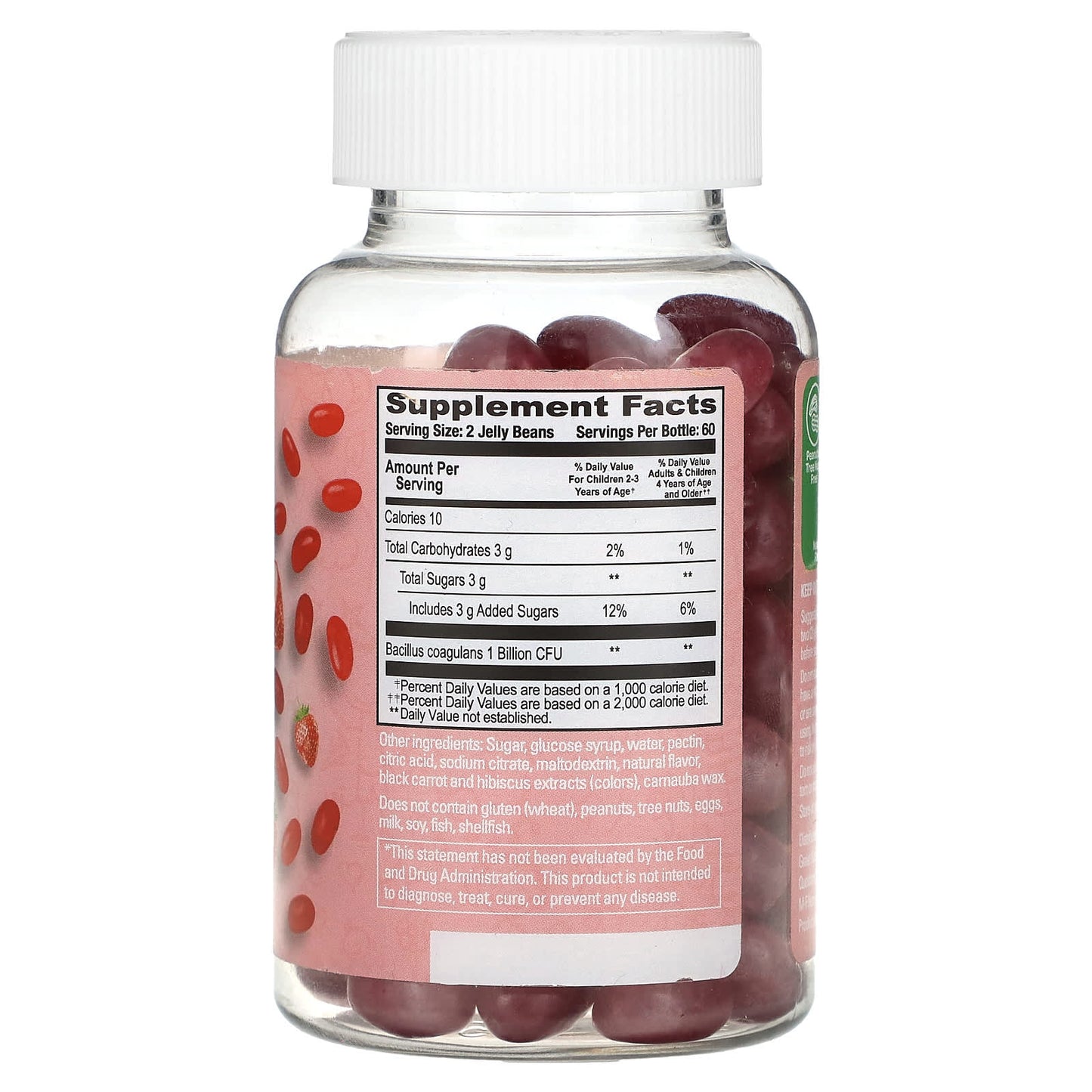 Human Beanz, Kids, Probiotic Jelly Beans, Strawberry Blast, 120 Jelly Beans (0.5 Billion CFU per Jelly Bean)