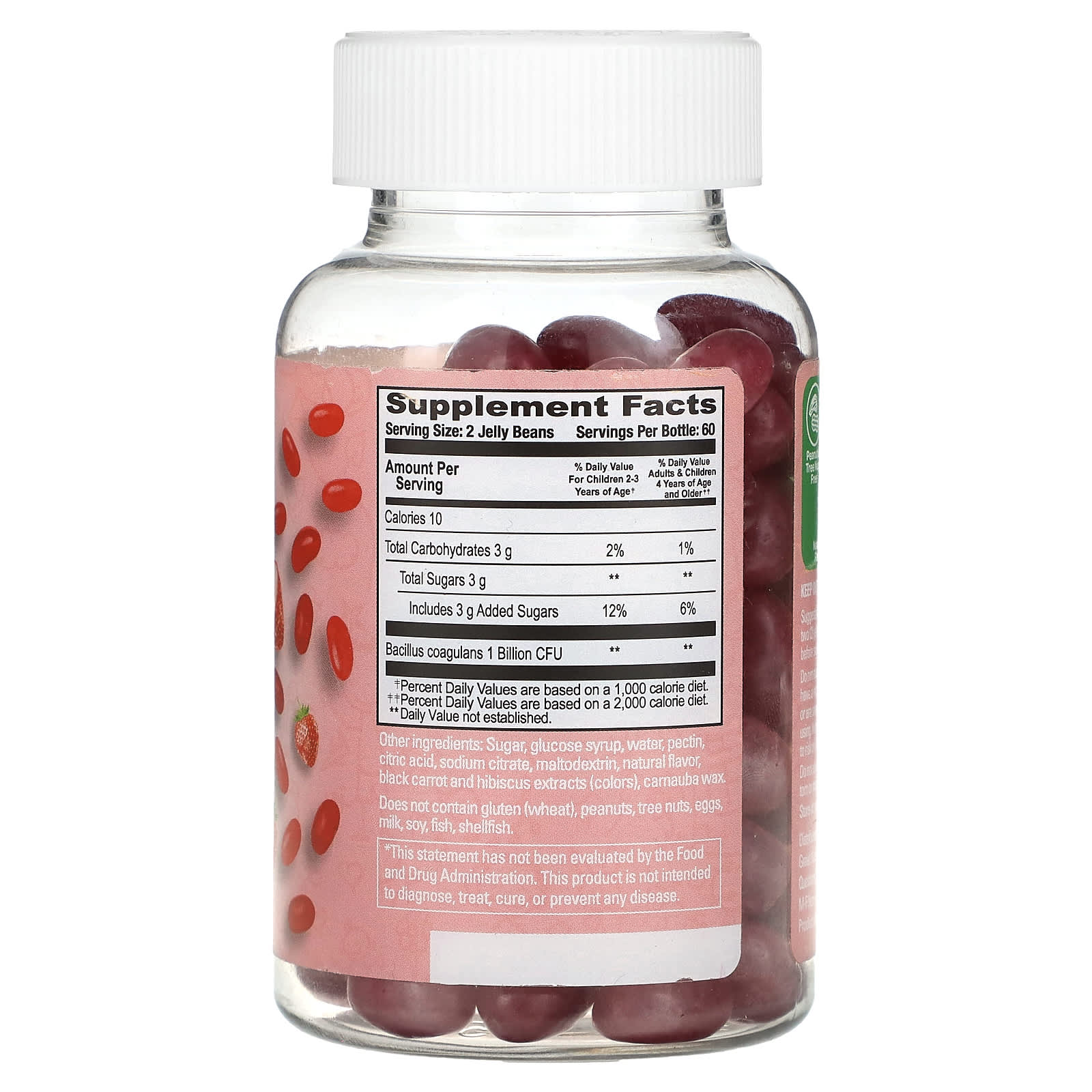 Human Beanz, Kids, Probiotic Jelly Beans, Strawberry Blast, 120 Jelly Beans (0.5 Billion CFU per Jelly Bean)