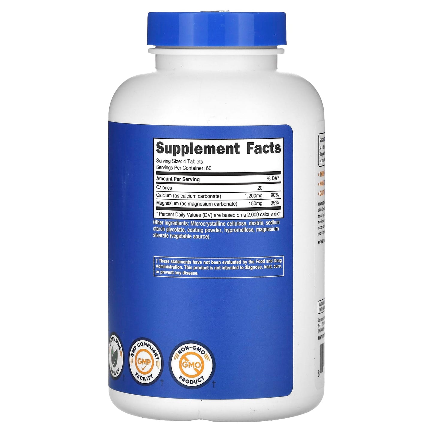 Nutricost, Calcium & Magnesium, 240 Tablets - Image 2