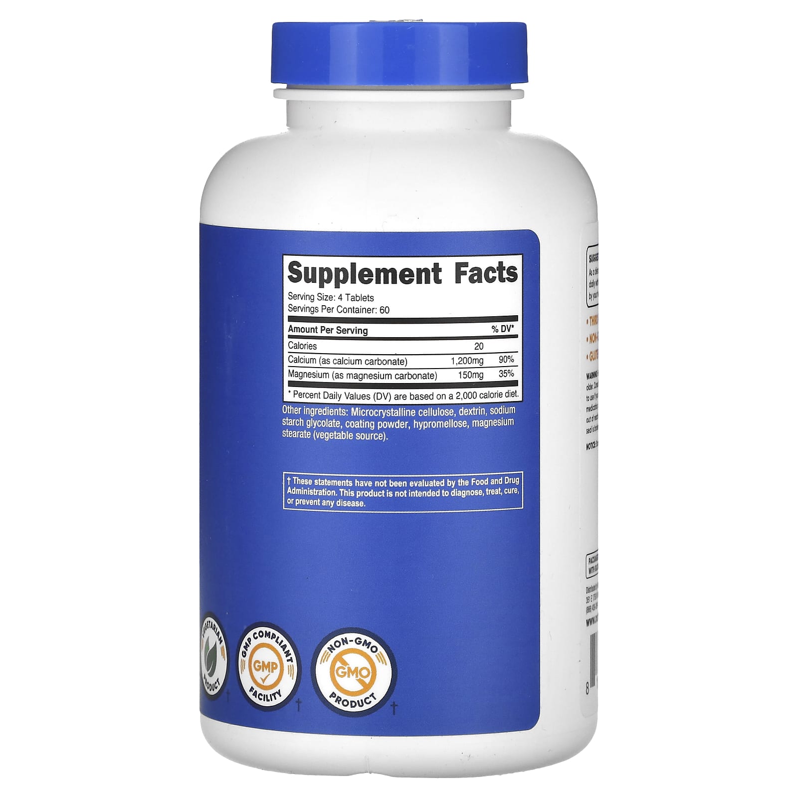 Nutricost, Calcium & Magnesium, 240 Tablets - Image 2