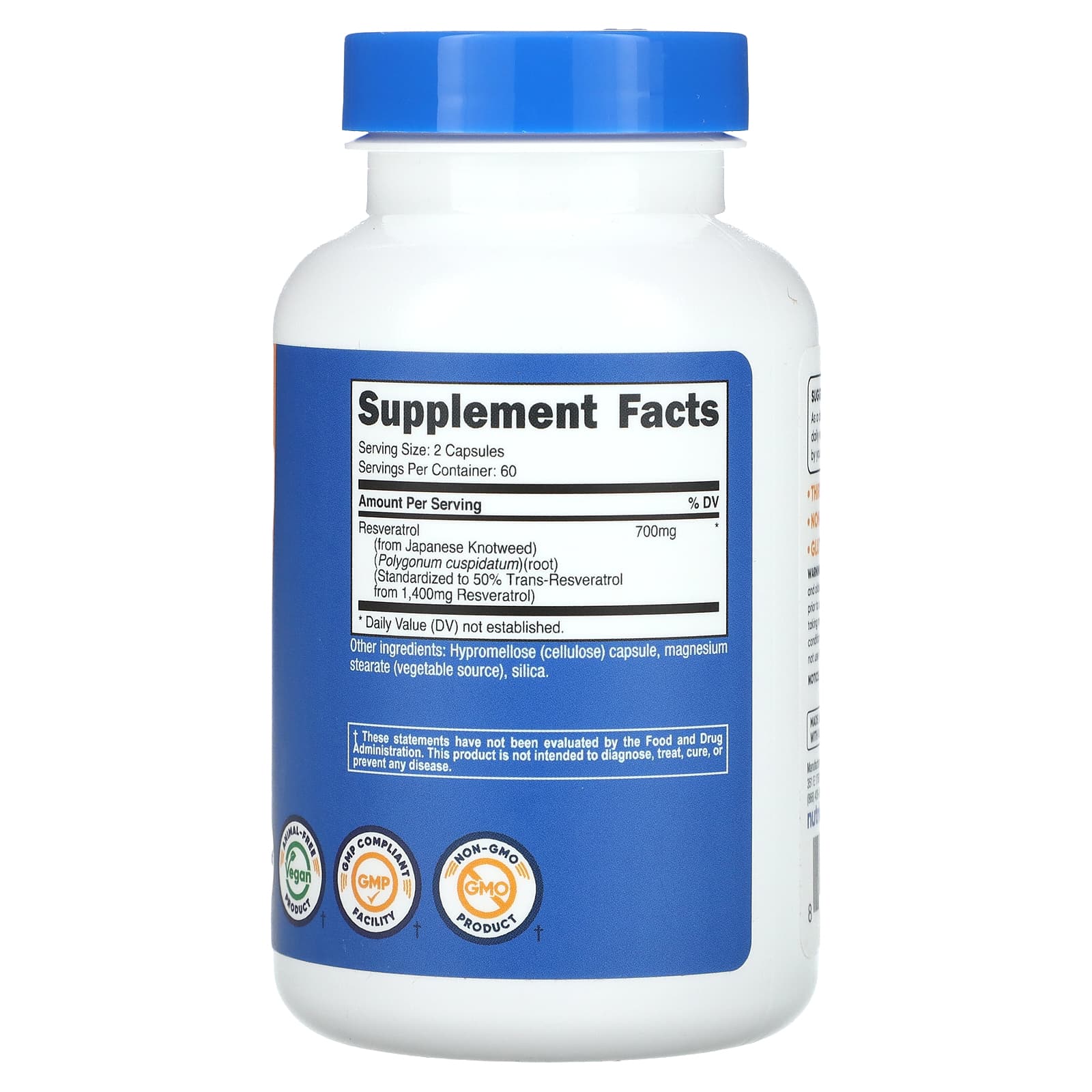 Nutricost, Resveratrol, 120 Capsules (350 mg per Capsule)