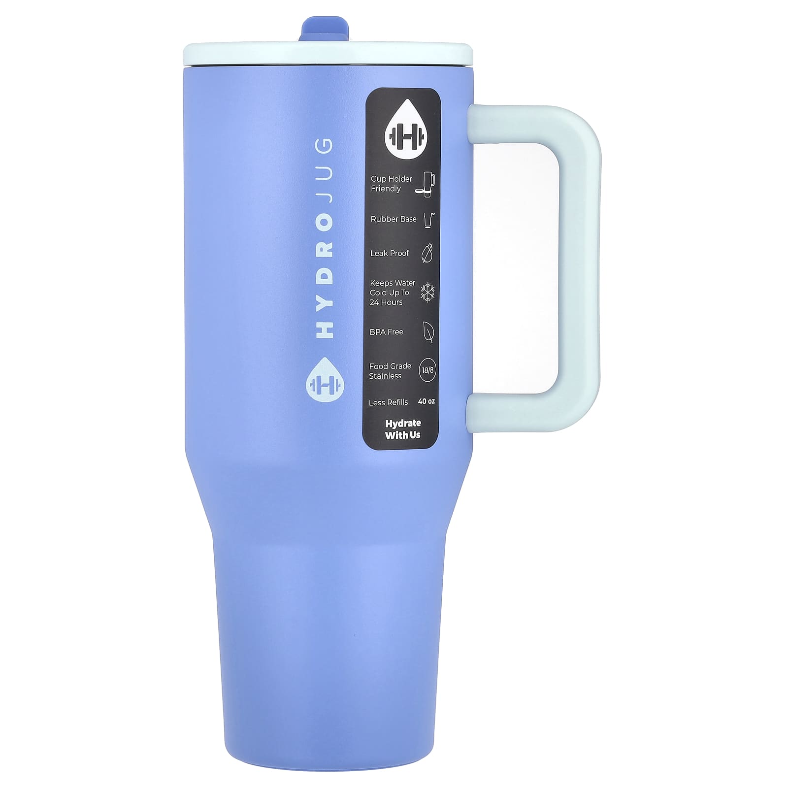 HydroJug Riptide 40 oz Insulated Tumbler - Leak Proof & BPA Free - Image 1