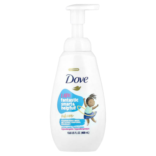 Dove Kids Care Foaming Body Wash for Kids, Cotton Candy, 13.5 fl oz - Image 1