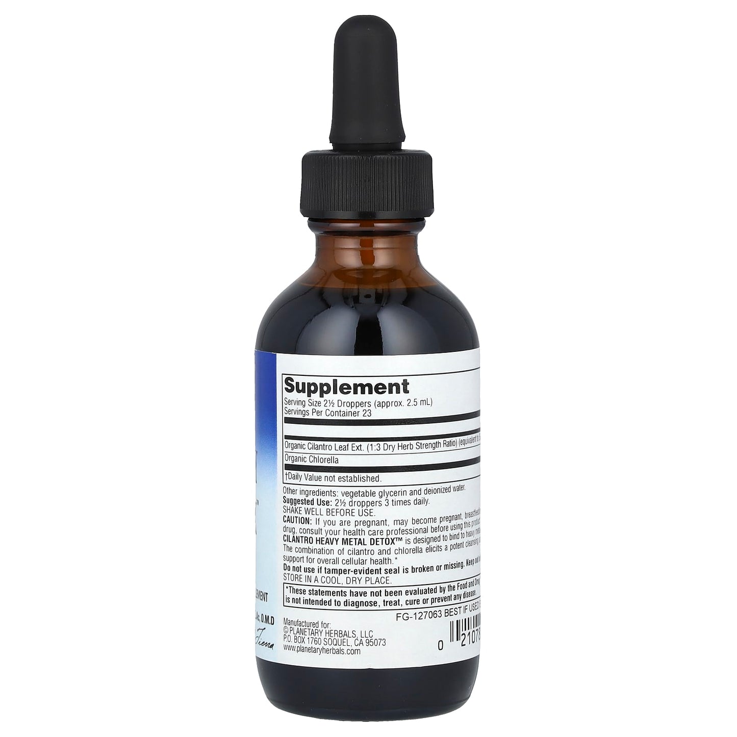 Planetary Herbals, Cilantro Heavy Metal Detox™ with Chlorella , 2 fl oz (59.14 ml) - Image 2