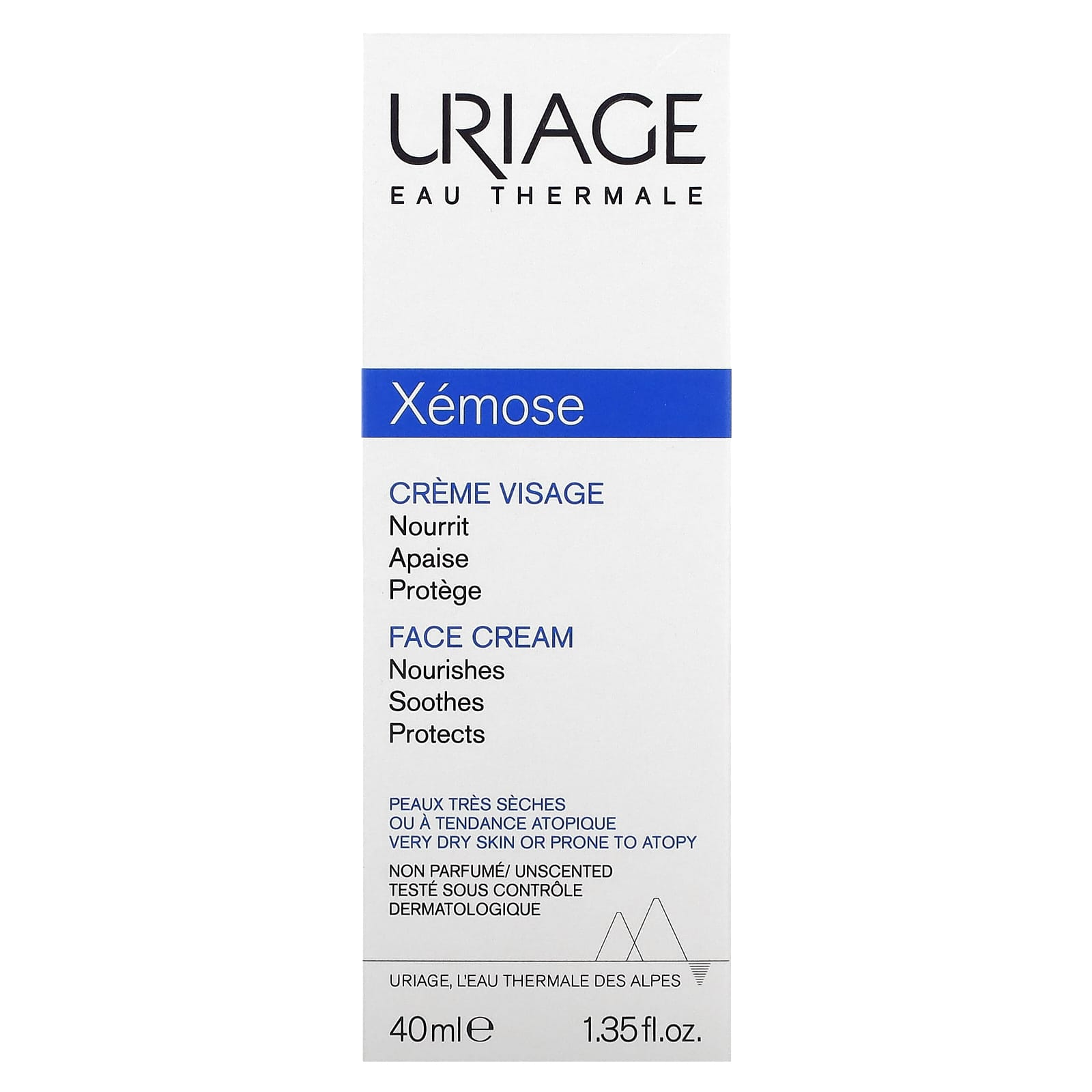 Uriage, Xemose, Face Cream, Unscented, 1.35 fl oz (40 ml) - Image 2