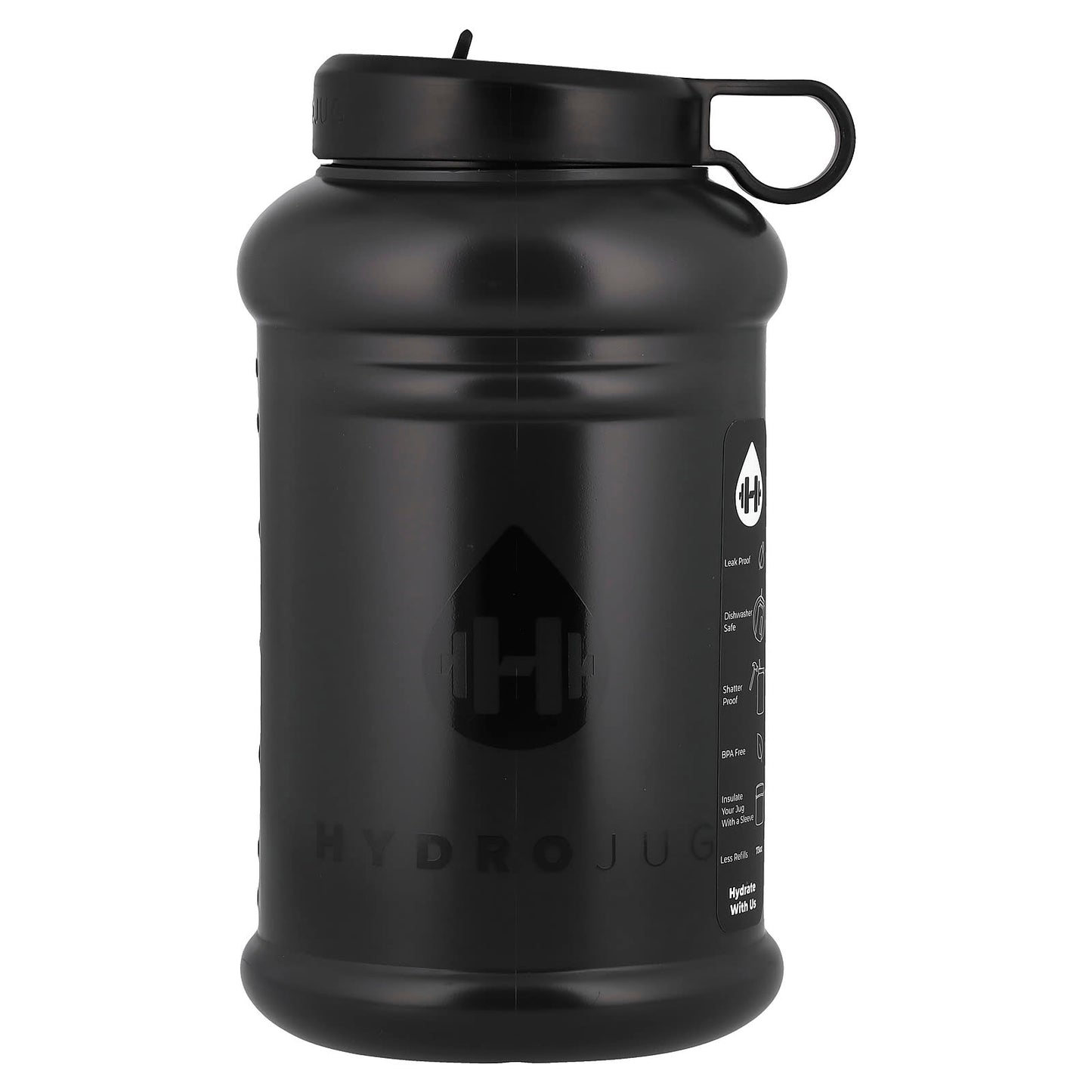 Leak-Proof Insulated HydroJug Pro V2, 73 oz - Black - Image 1