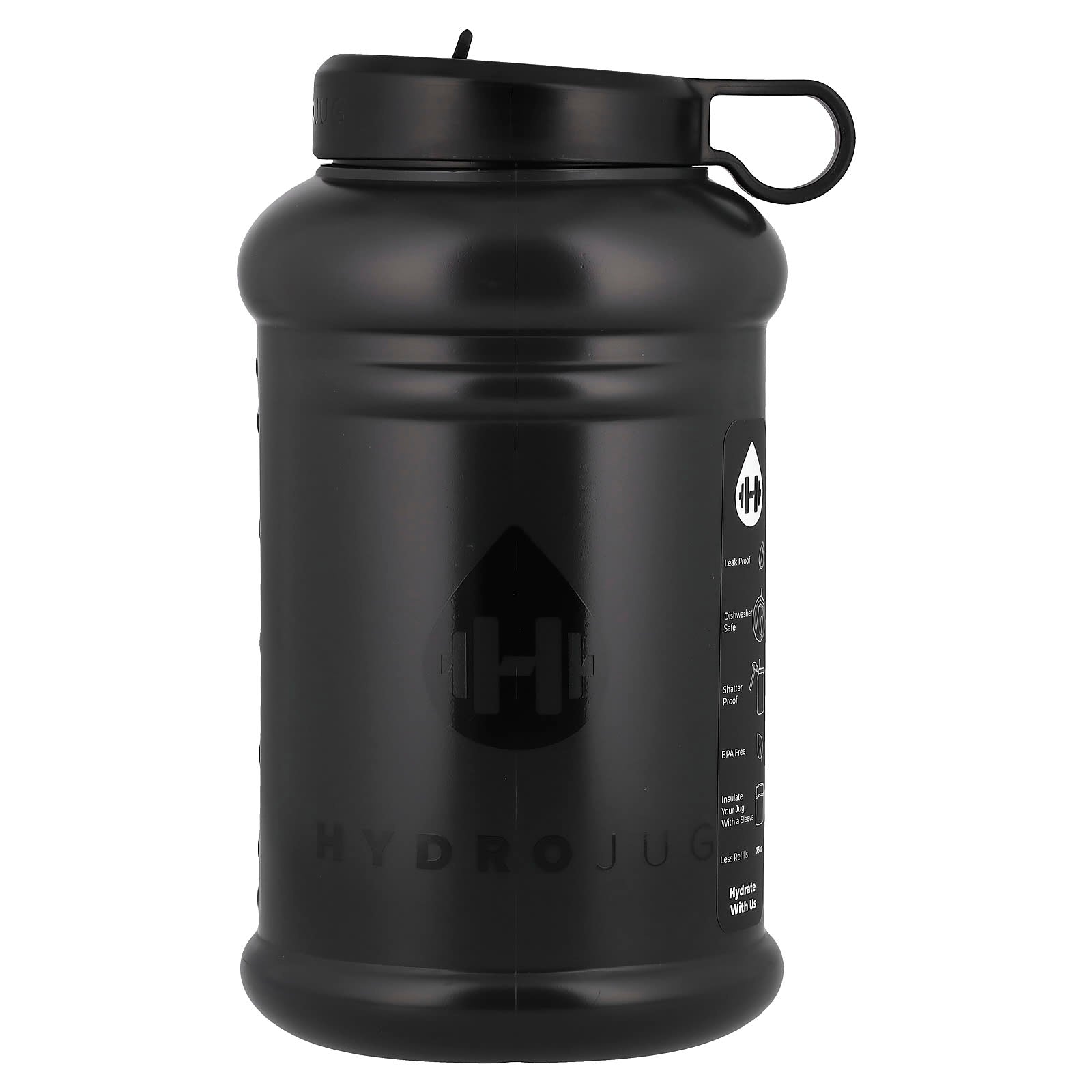 Leak-Proof Insulated HydroJug Pro V2, 73 oz - Black - Image 1