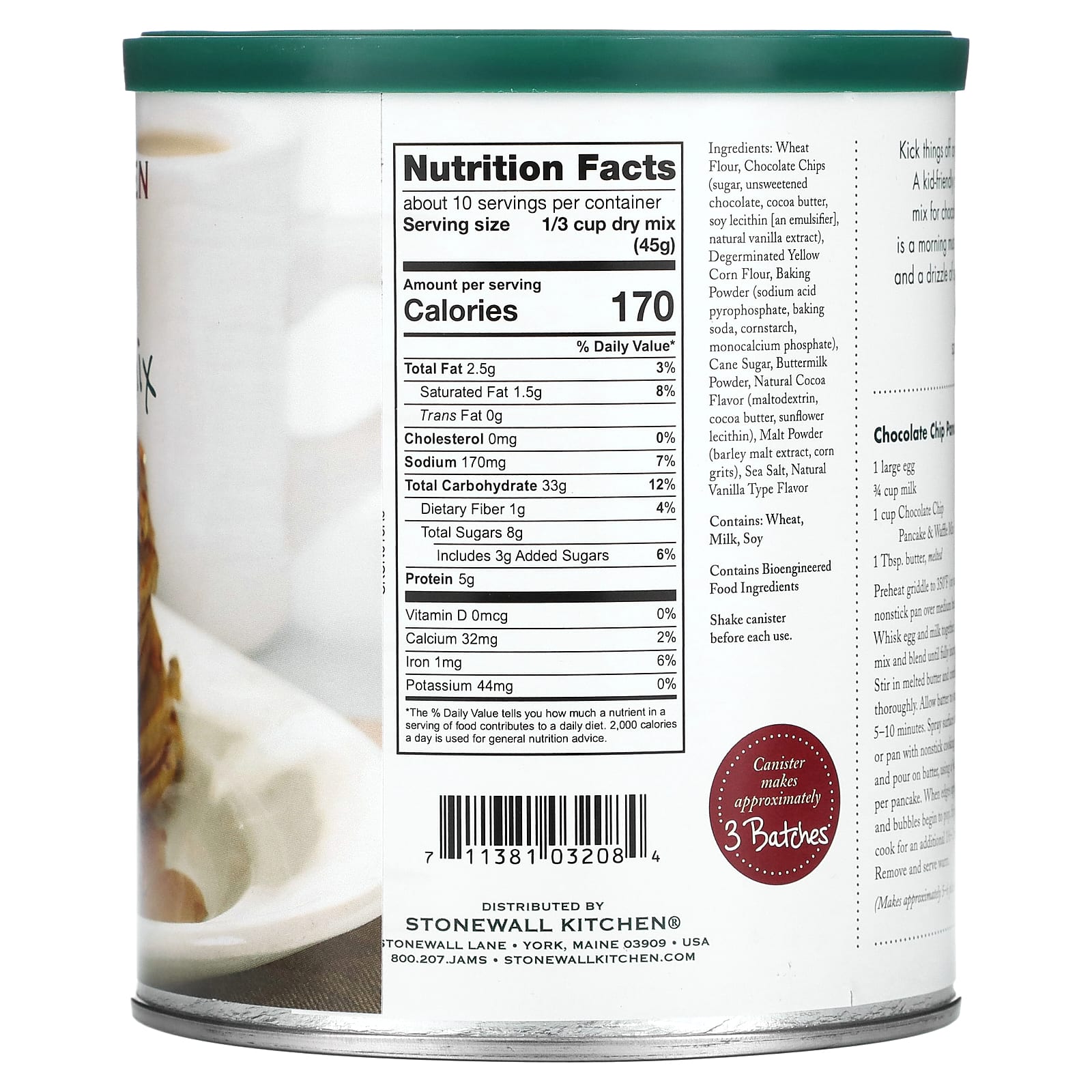 Stonewall Kitchen, Chocolate Chip Pancake & Waffle Mix, 16 oz (453.6 g) - Image 2
