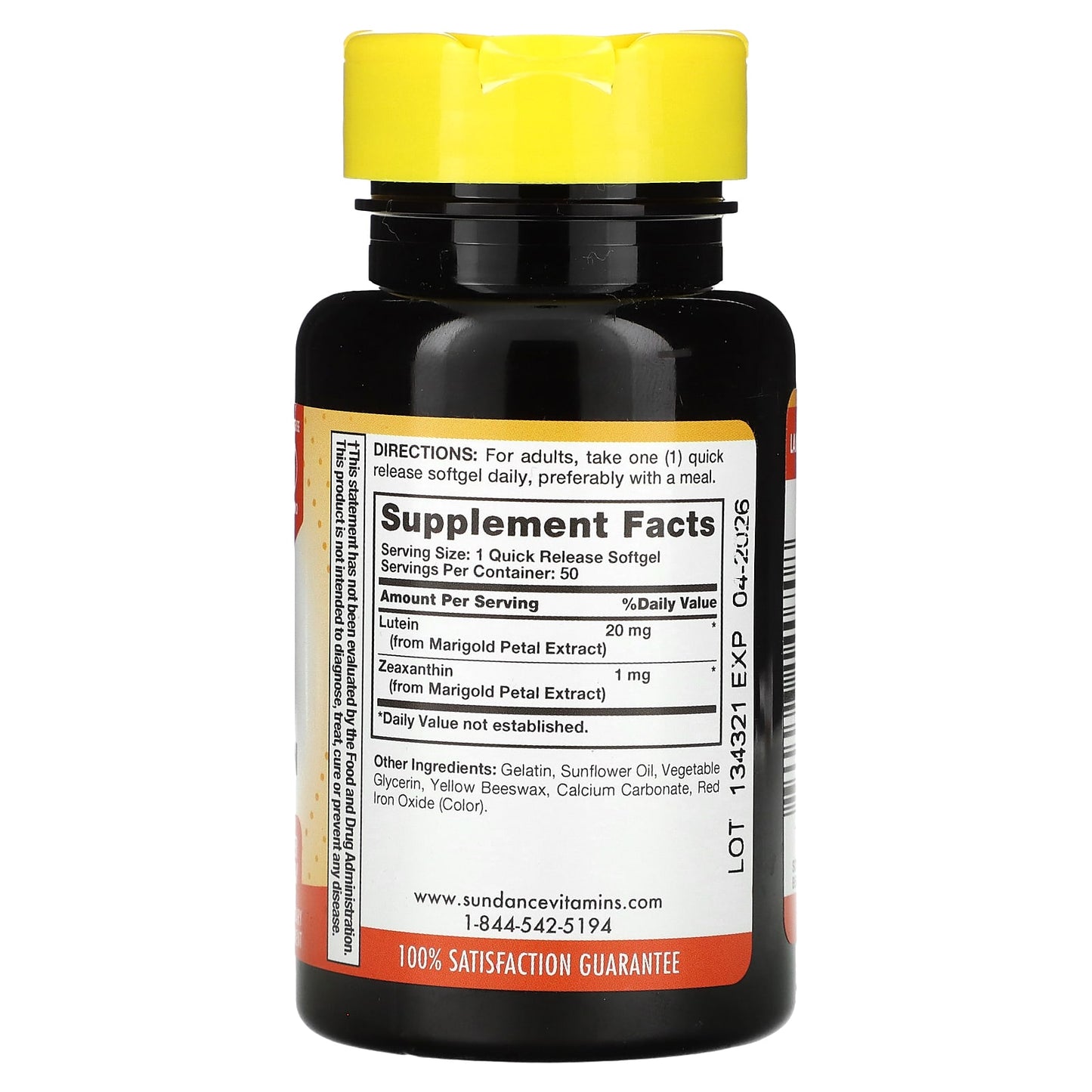Sundance Vitamins, Broad Spectrum Eye Health, 50 Quick Release Softgels - Image 2