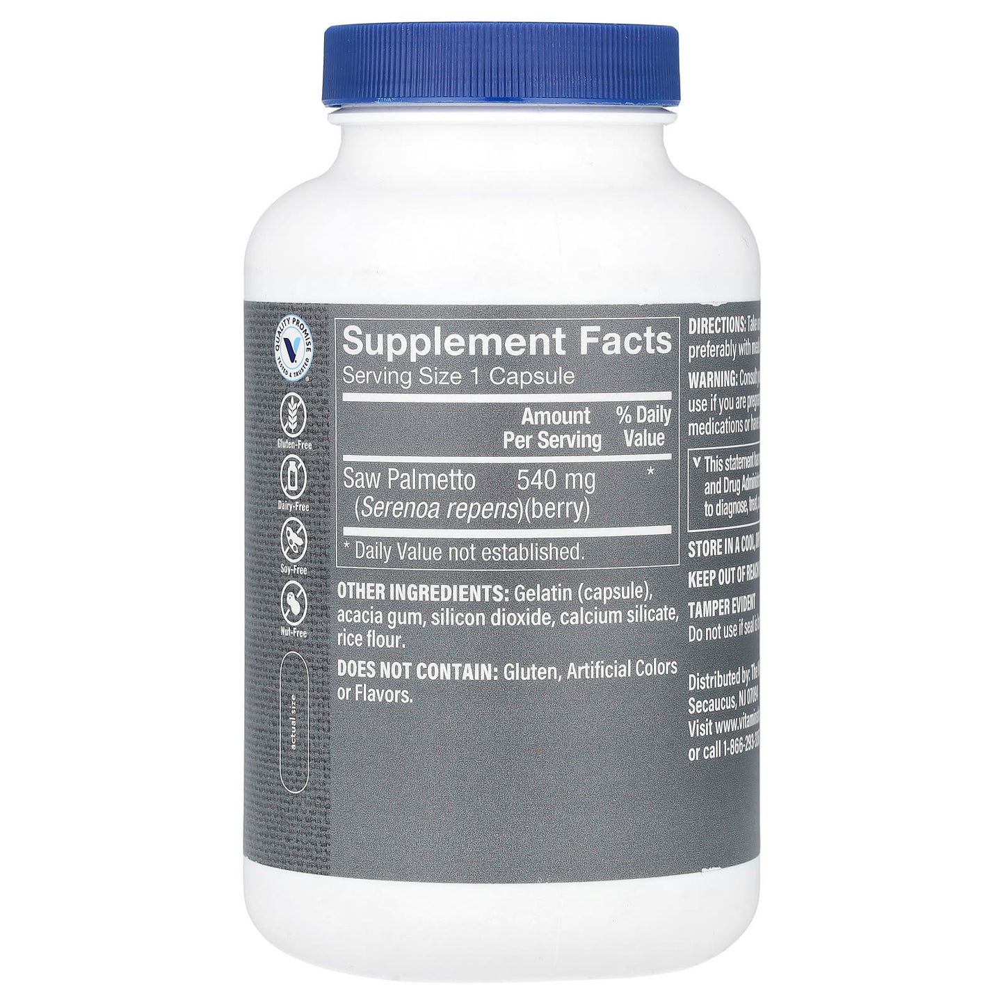 The Vitamin Shoppe, Men's Saw Palmetto Berries, 540 mg, 300 Capsules - Image 2