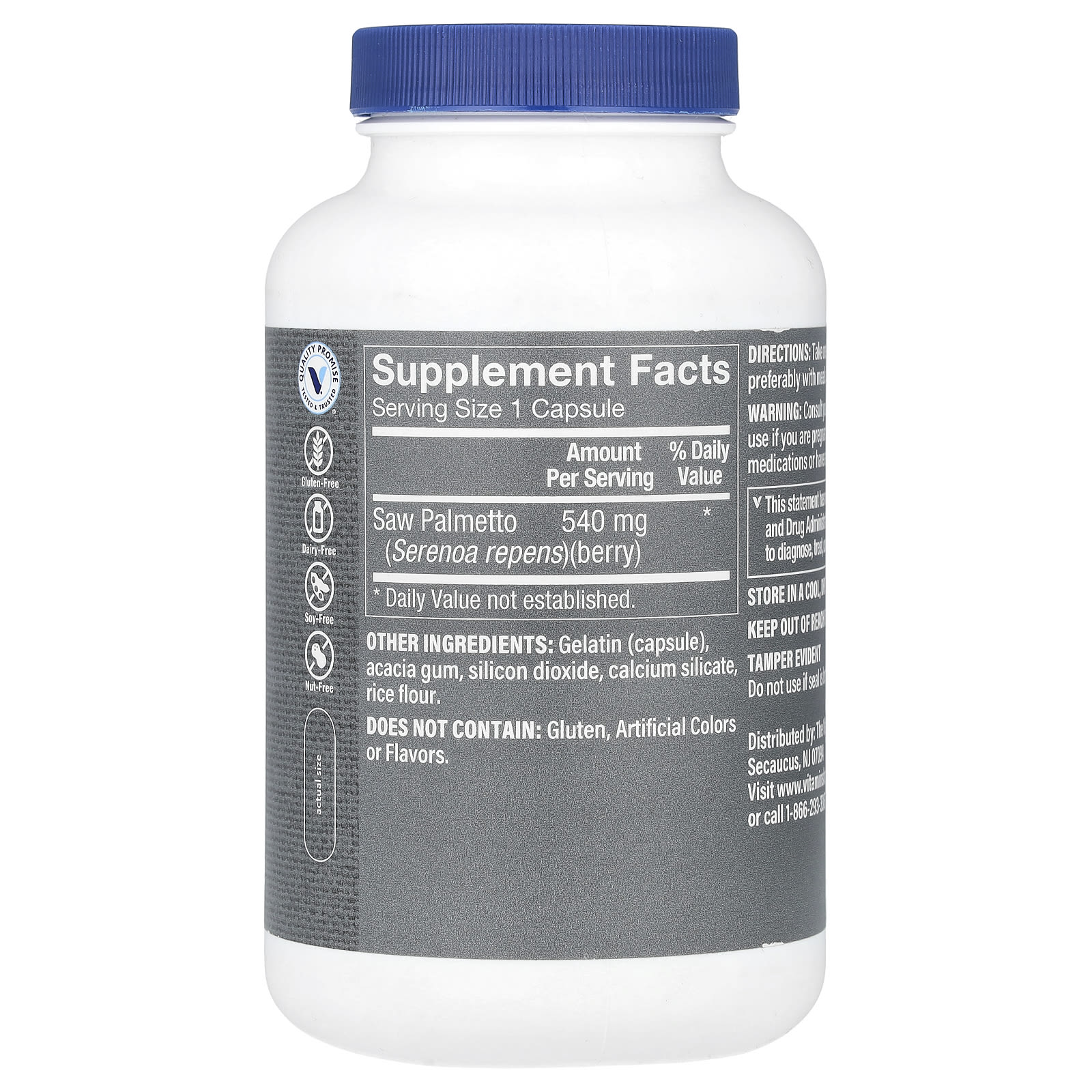 The Vitamin Shoppe, Men's Saw Palmetto Berries, 540 mg, 300 Capsules - Image 2