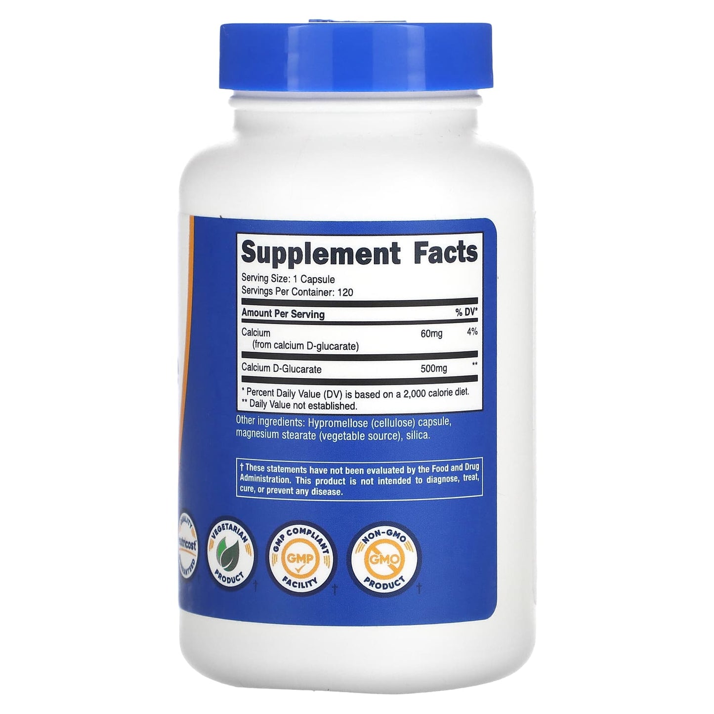 Nutricost, Calcium D-Glucarate, 500 mg, 120 Capsules - Image 2