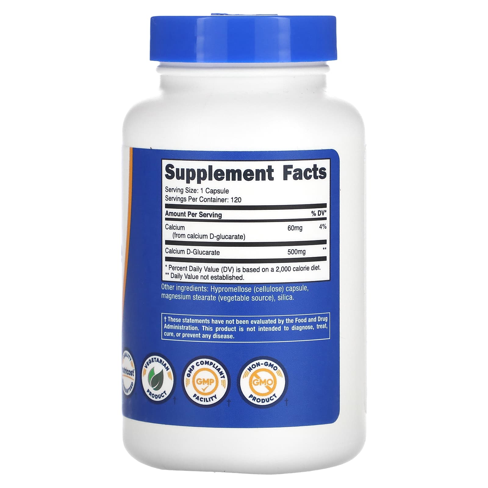 Nutricost, Calcium D-Glucarate, 500 mg, 120 Capsules - Image 2