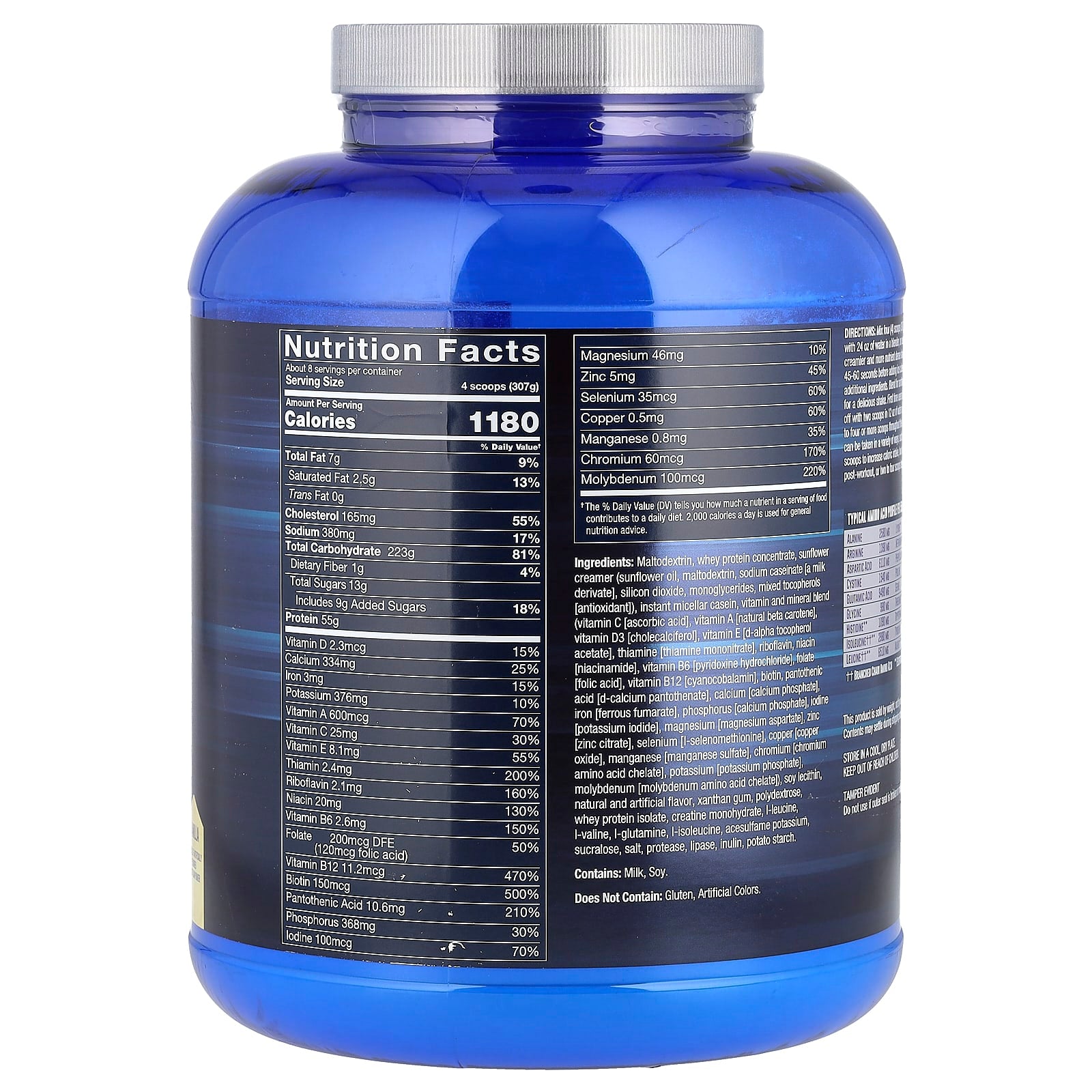 BodyTech Prime Mass Weight Gainer, High Protein Powder, 6 lbs - Image 2