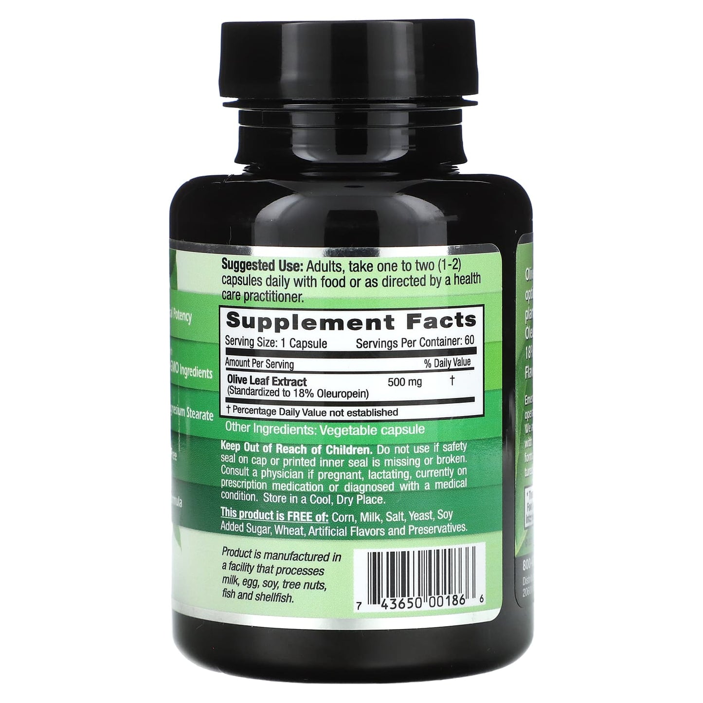 Emerald Laboratories Olive Leaf 500mg Capsules for Heart Health & Antioxidants - Image 2
