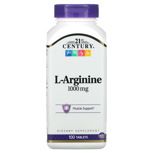 L-Arginine 1,000 mg, 100 Tablets - Muscle Support & Dietary Supplement - Image 1