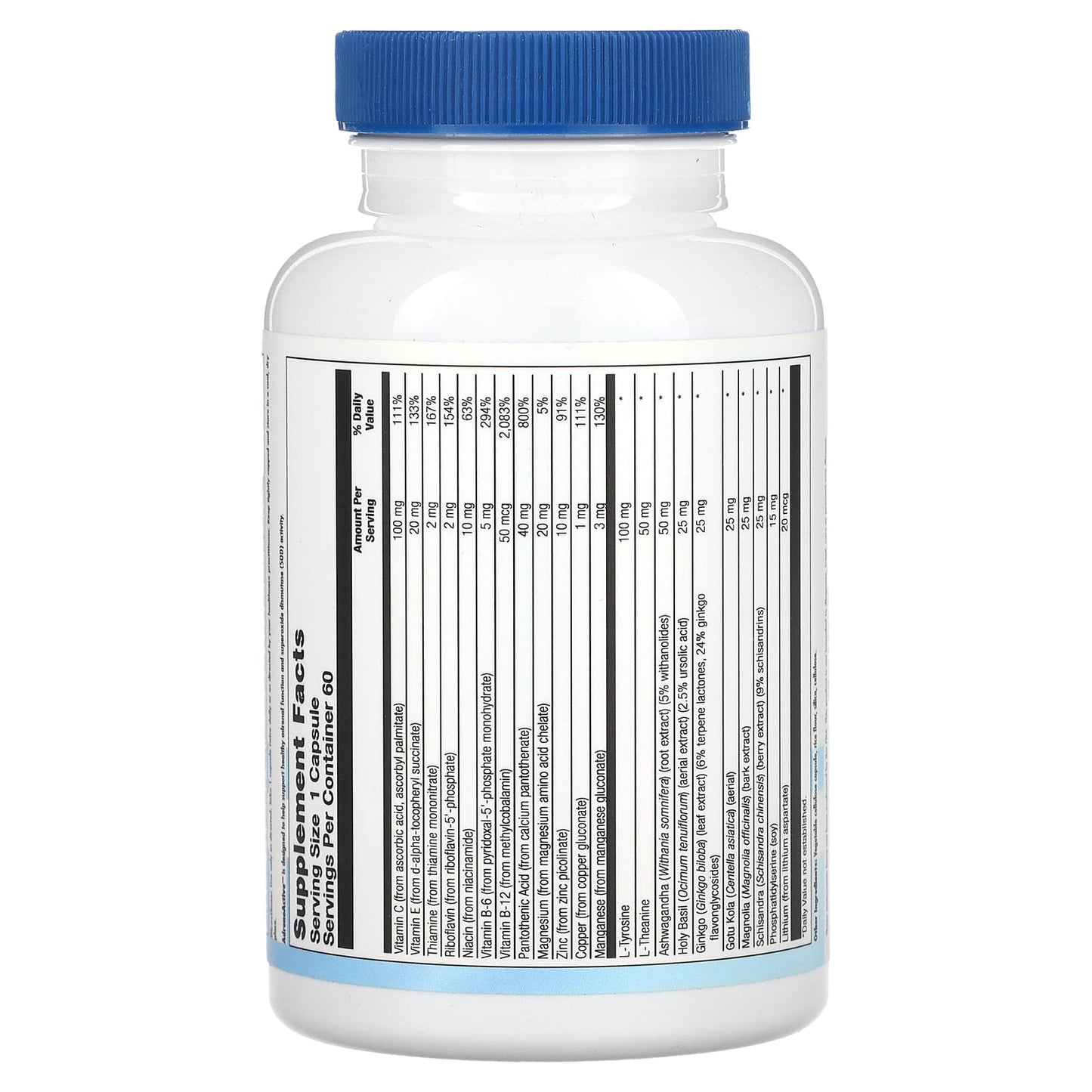 Nutra BioGenesis, AdrenoActive, 60 Capsules - Image 2