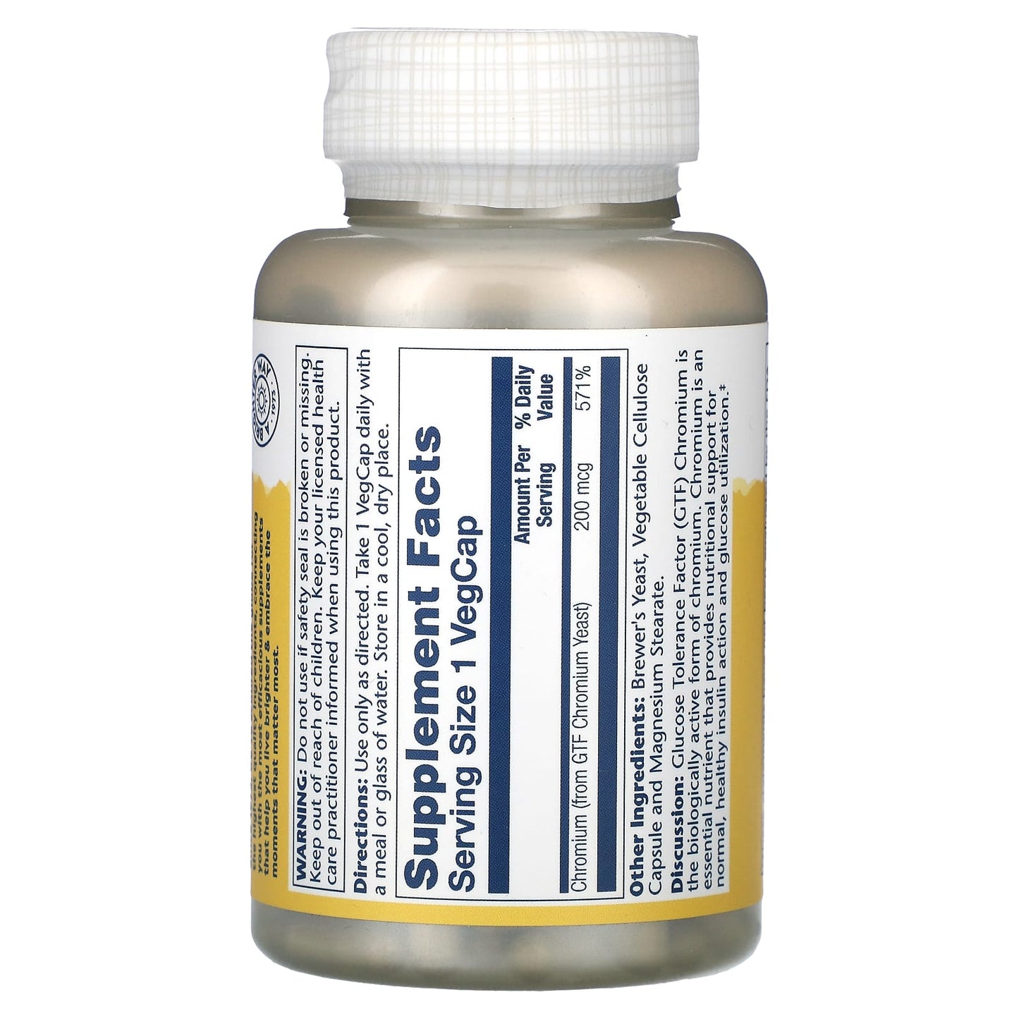 Solaray, GTF Chromium, 200 mcg, 200 VegCaps - Image 2