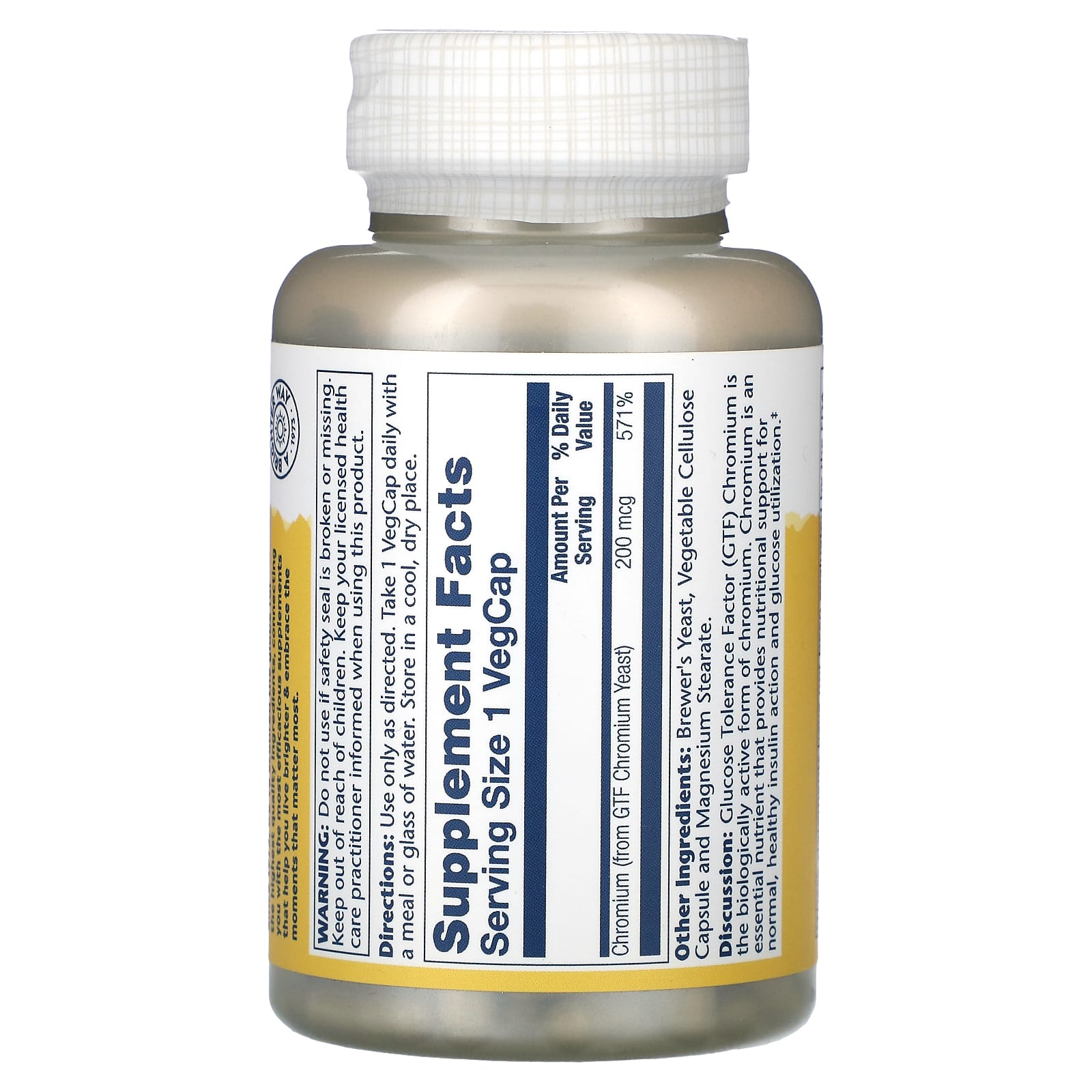 Solaray, GTF Chromium, 200 mcg, 200 VegCaps - Image 2