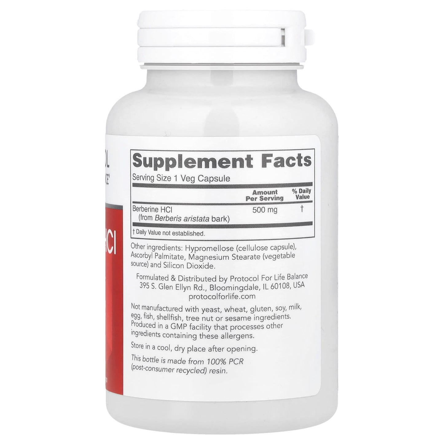 Protocol for Life Balance, Berberine HCl, 500 mg, 90 Veg Capsules - Image 2