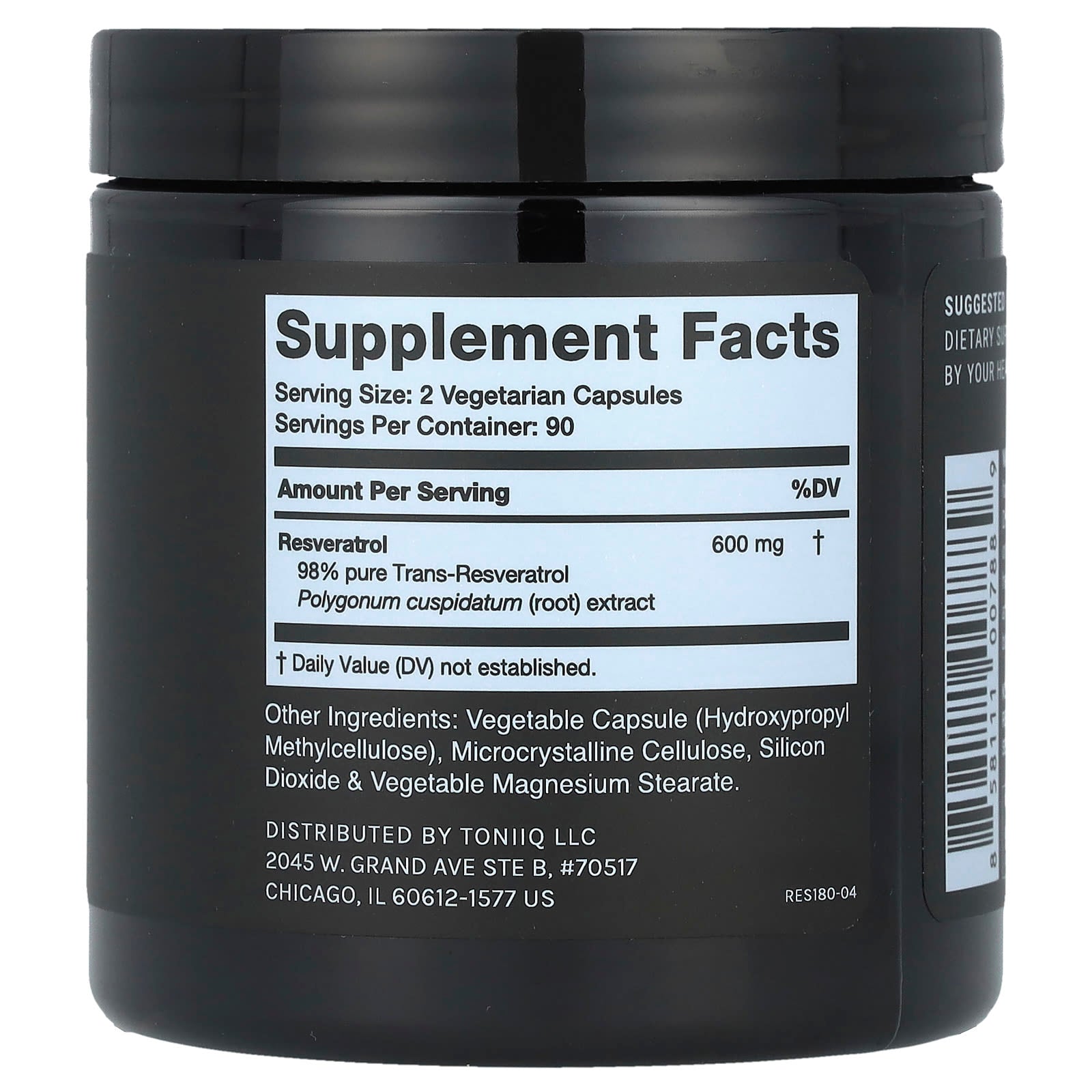 Toniiq, Resveratrol, 180 Capsules (300 mg per Capsule) - Image 2