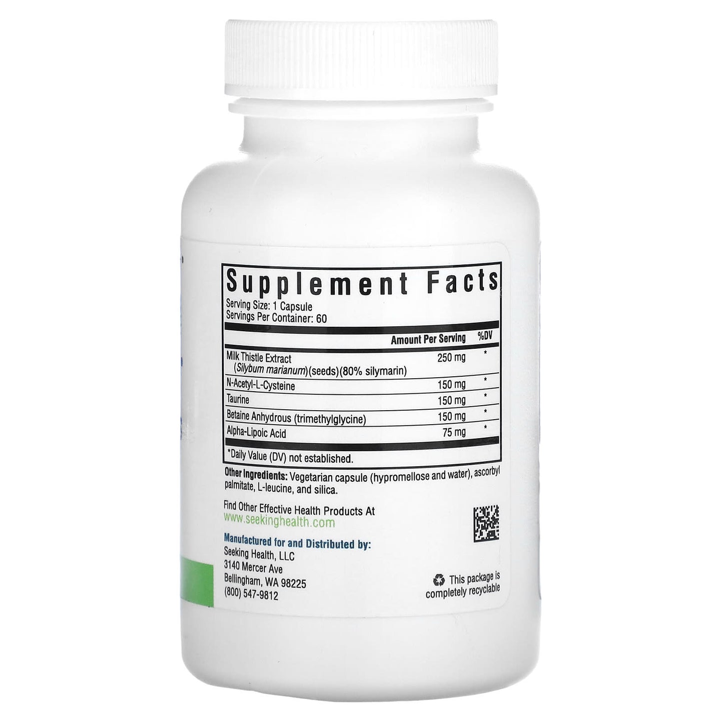 Seeking Health, Liver Nutrients, 60 Vegetarian Capsules - Image 2