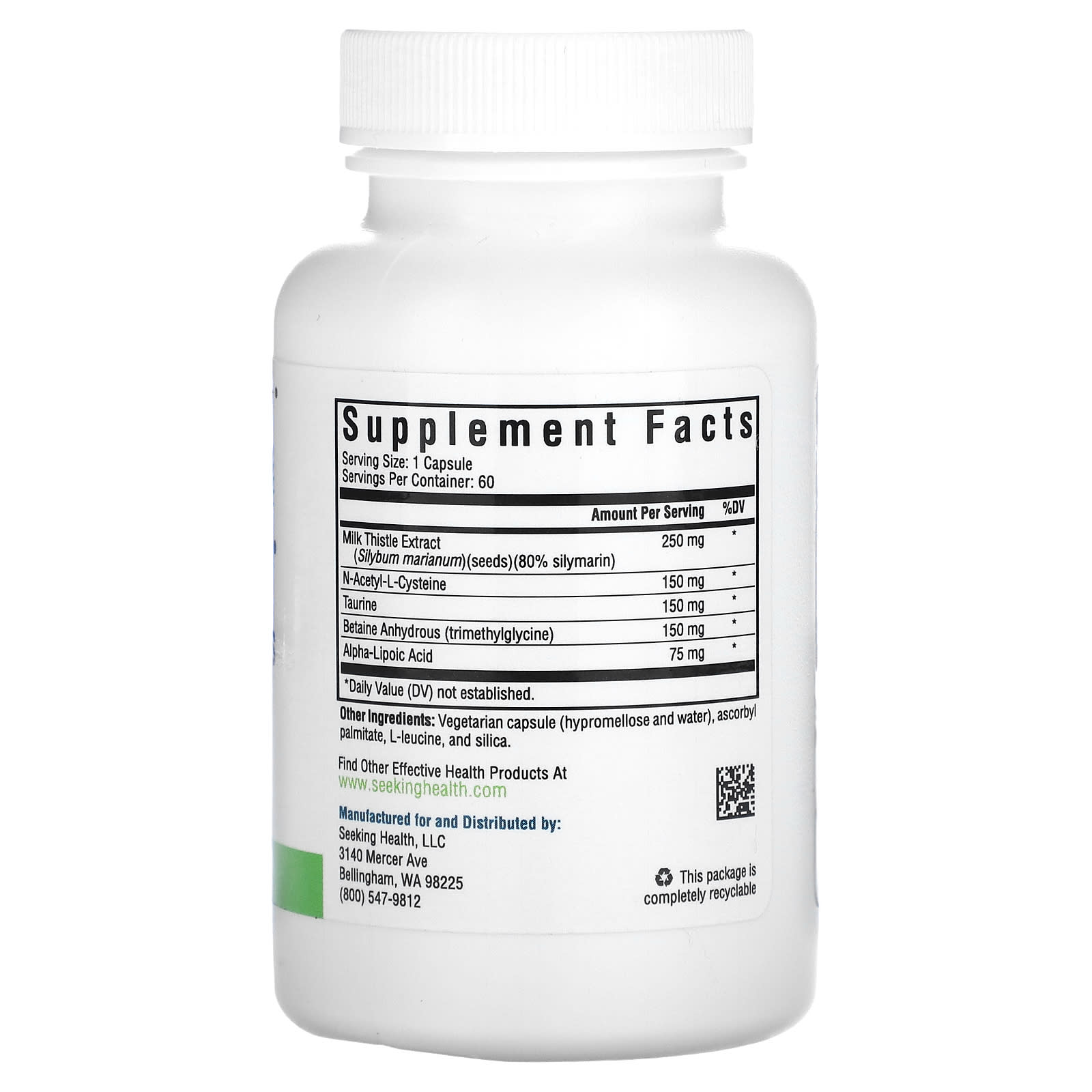 Seeking Health, Liver Nutrients, 60 Vegetarian Capsules - Image 2