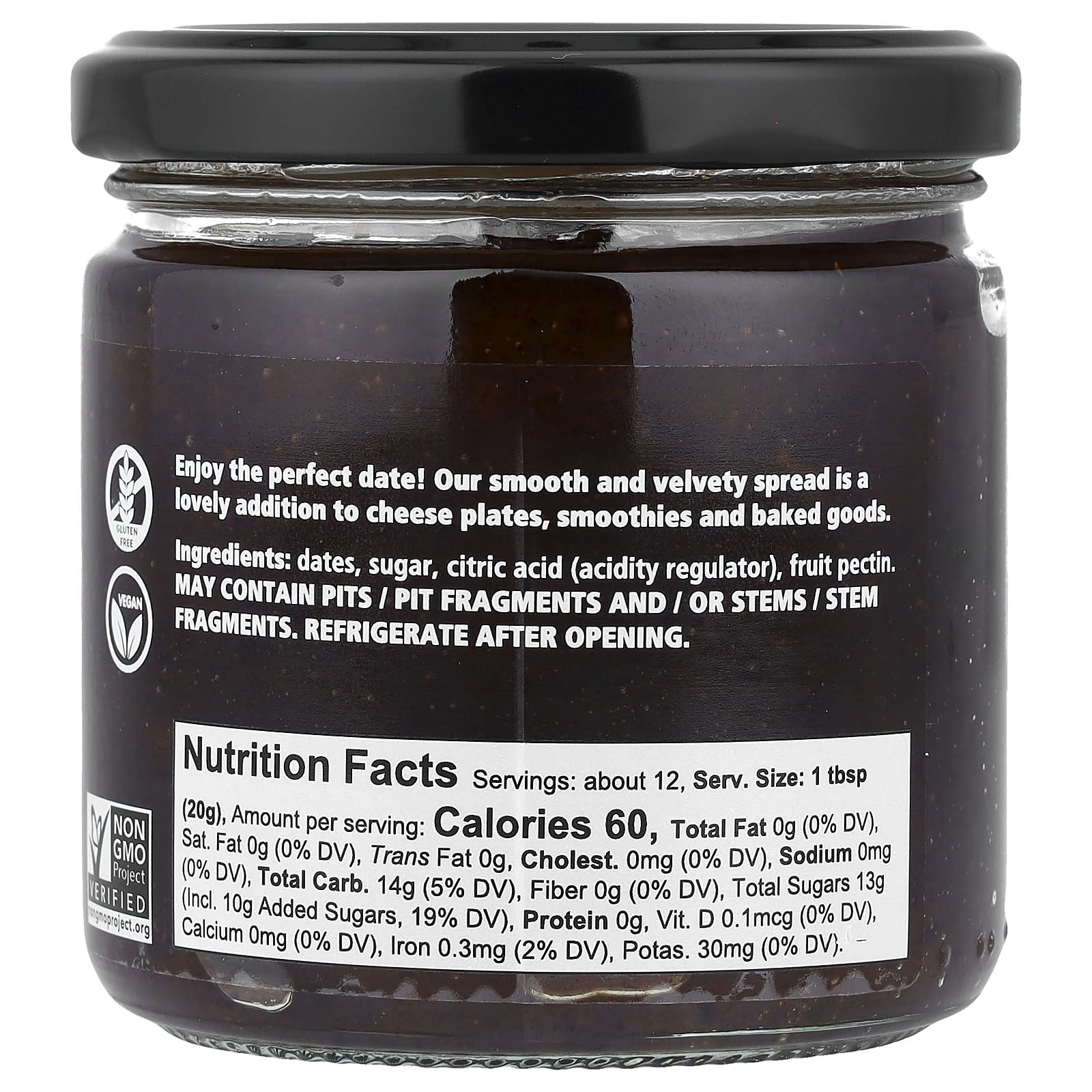 Divina Date Spread, Gluten-Free & Vegan, 9 oz (255 g) - Image 2