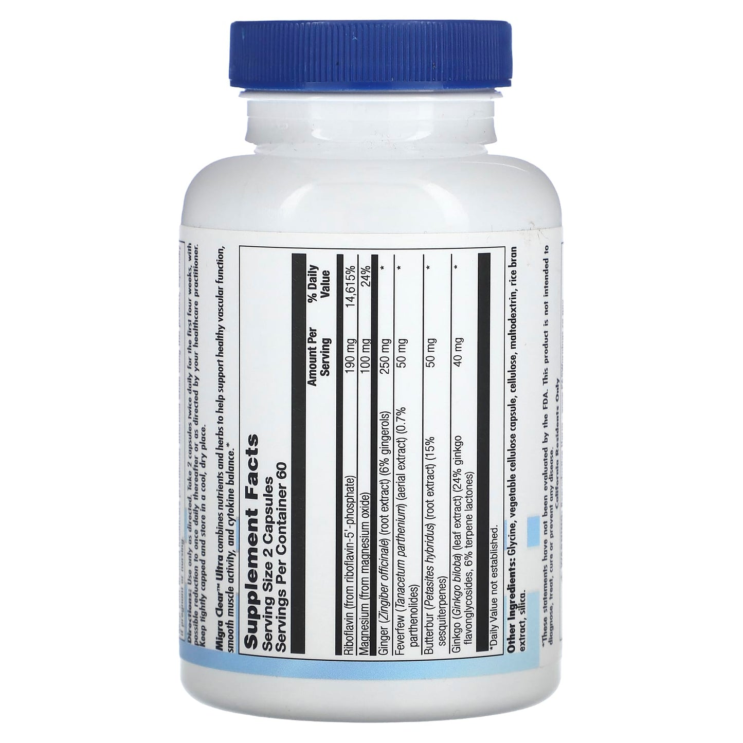 Nutra BioGenesis, Migra Clear Ultra, 120 Capsules - Image 2