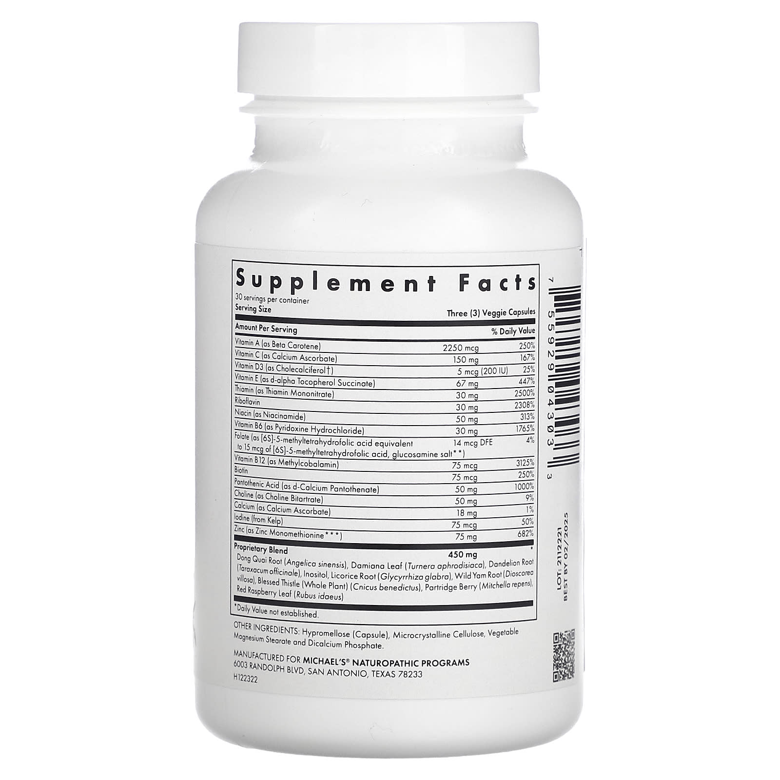 Michael's Health, For Women Multivitamin, 90 Vegetarian Capsules - Image 2