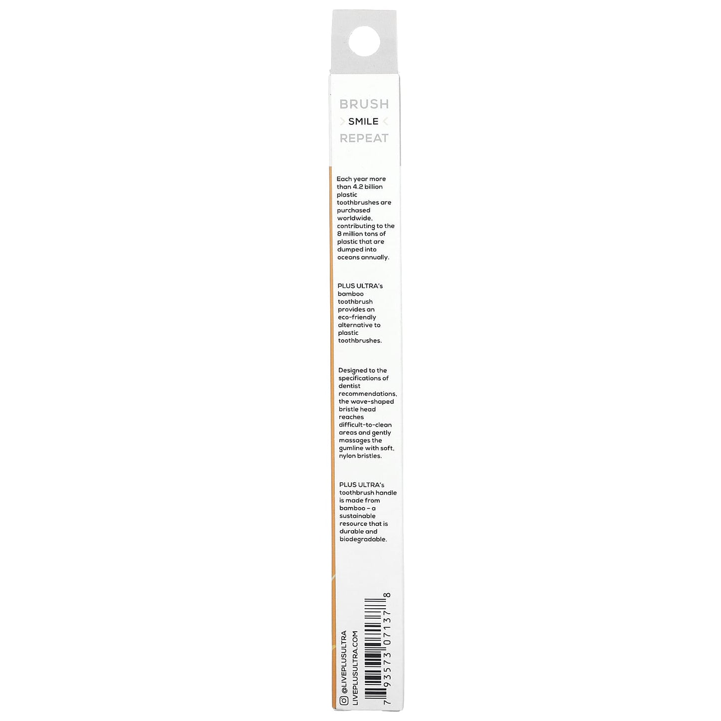 Plus Ultra, Bamboo Toothbrush, +>XO, Adult, Soft, 1 Toothbrush - Image 2